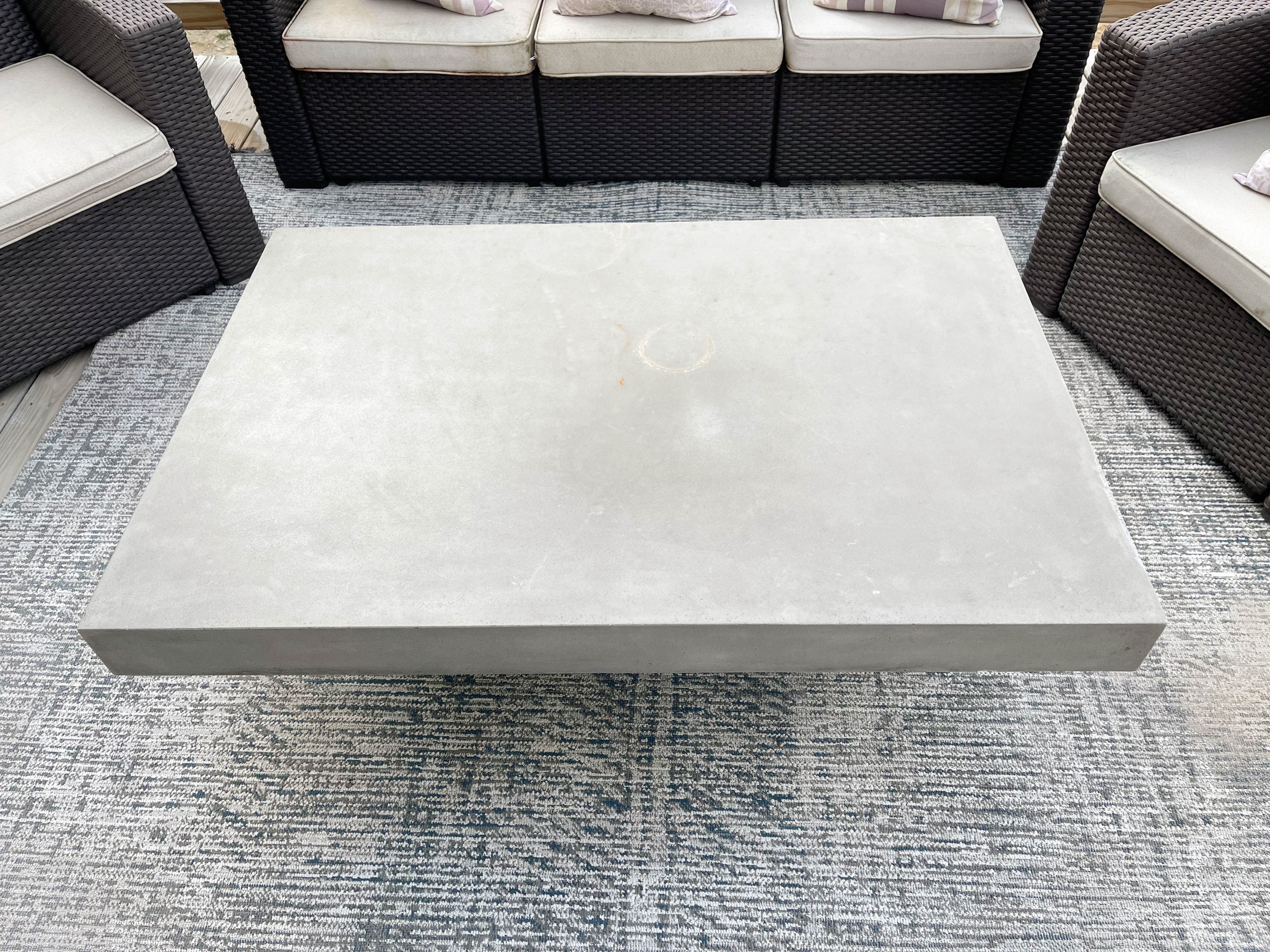 Contemporary Floating Slab Concrete Patio Table