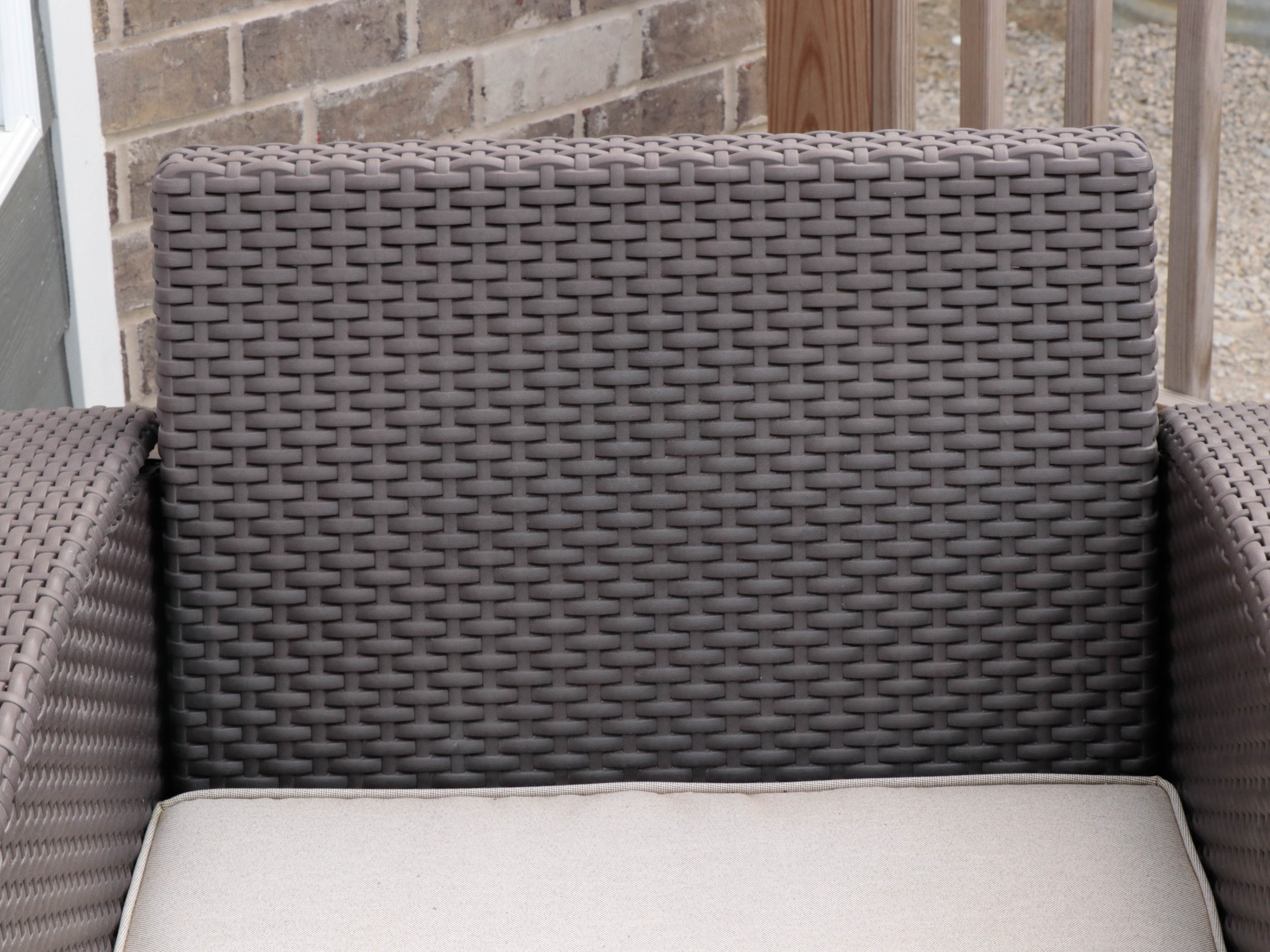 Resin Wicker Patio Sofa and Two Armchairs