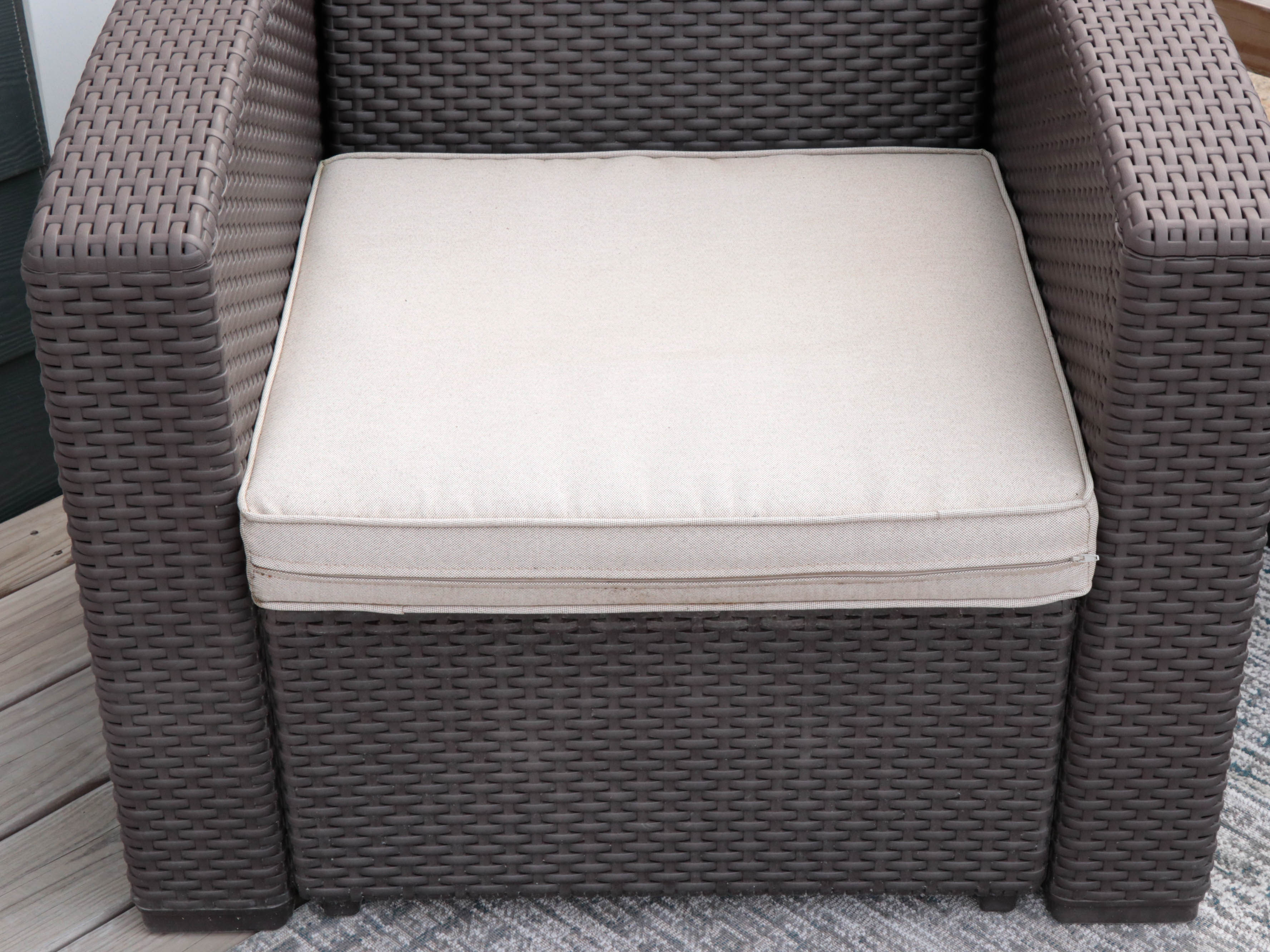 Resin Wicker Patio Sofa and Two Armchairs