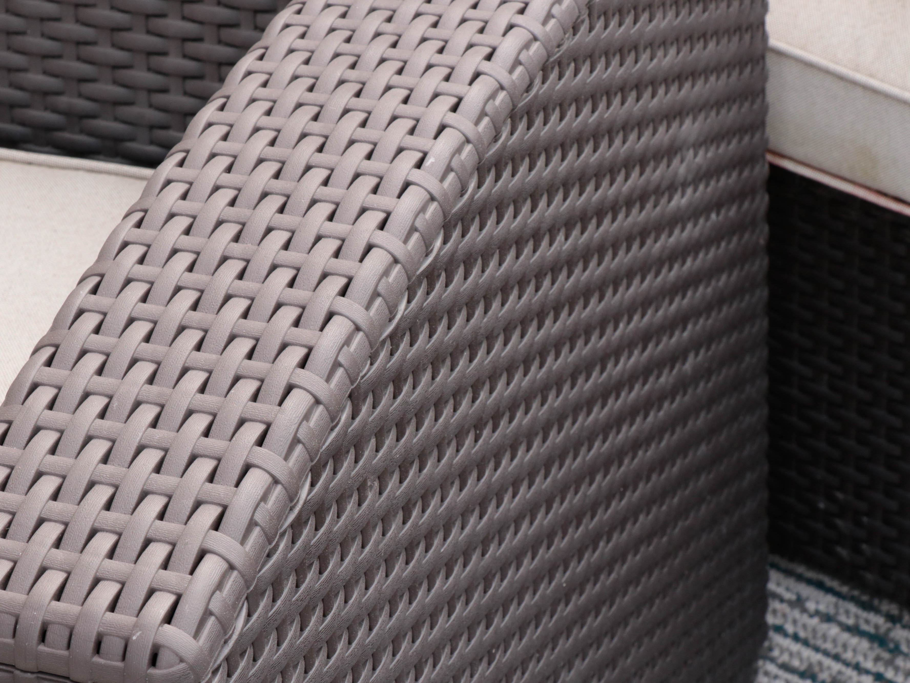 Resin Wicker Patio Sofa and Two Armchairs