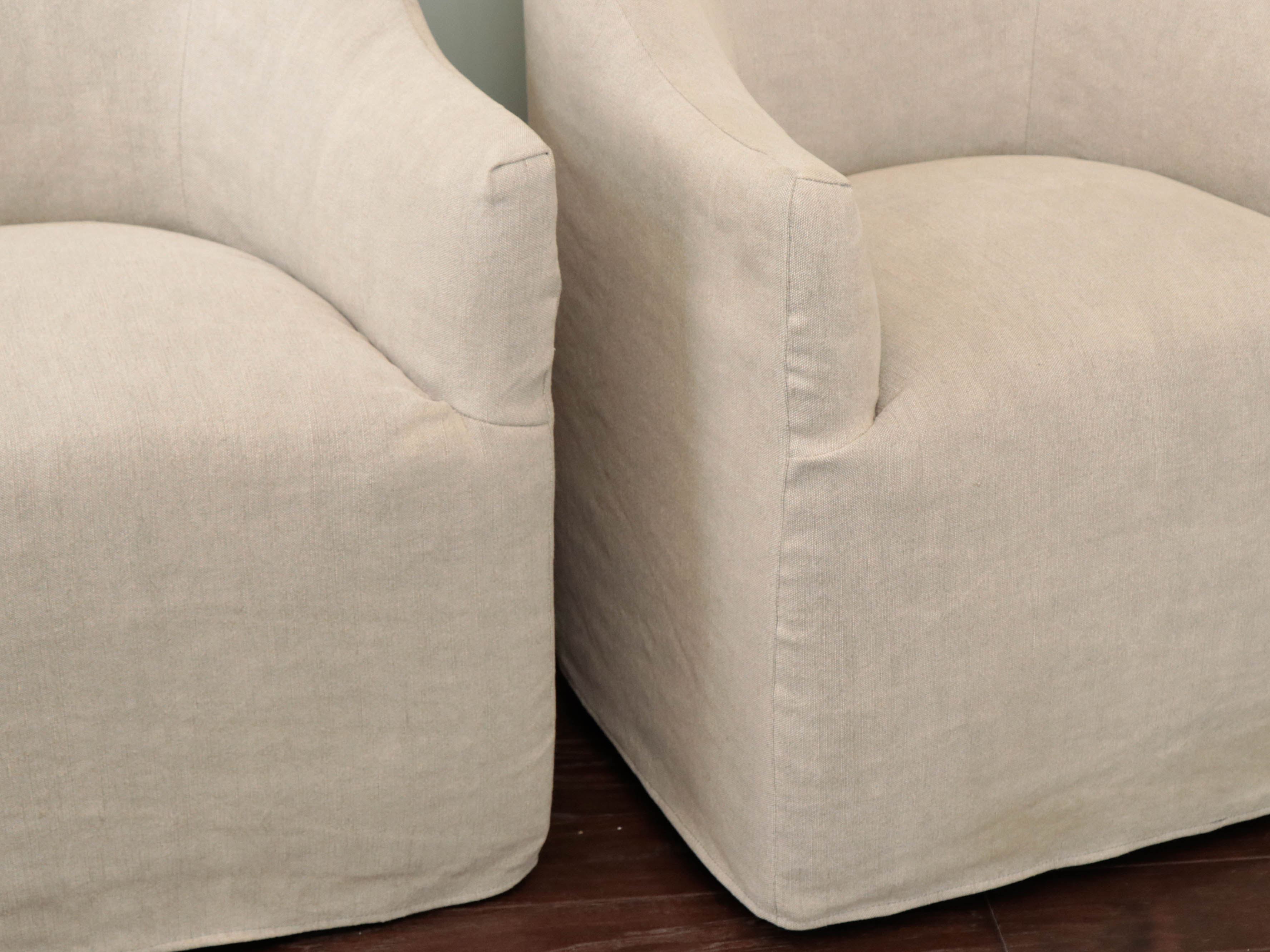 Pair of Four Hands Kensington Collection Cove Linen-Upholstered Dining Chairs