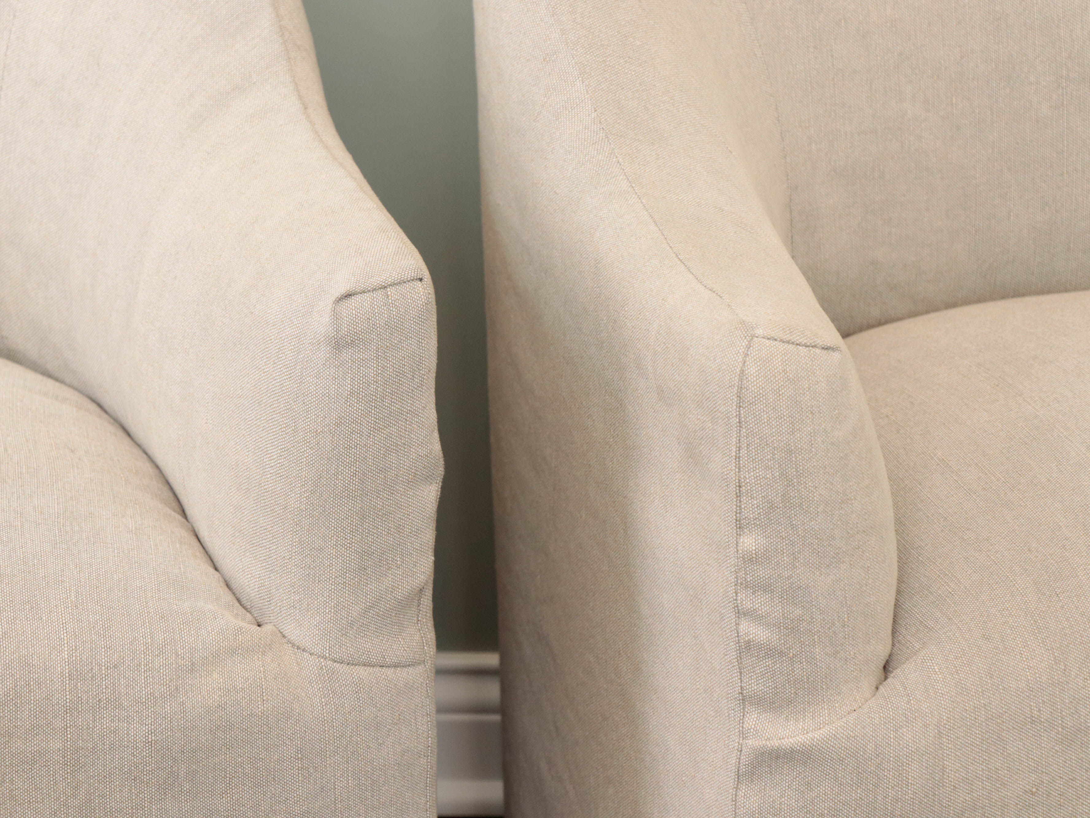 Pair of Four Hands Kensington Collection Cove Linen-Upholstered Dining Chairs