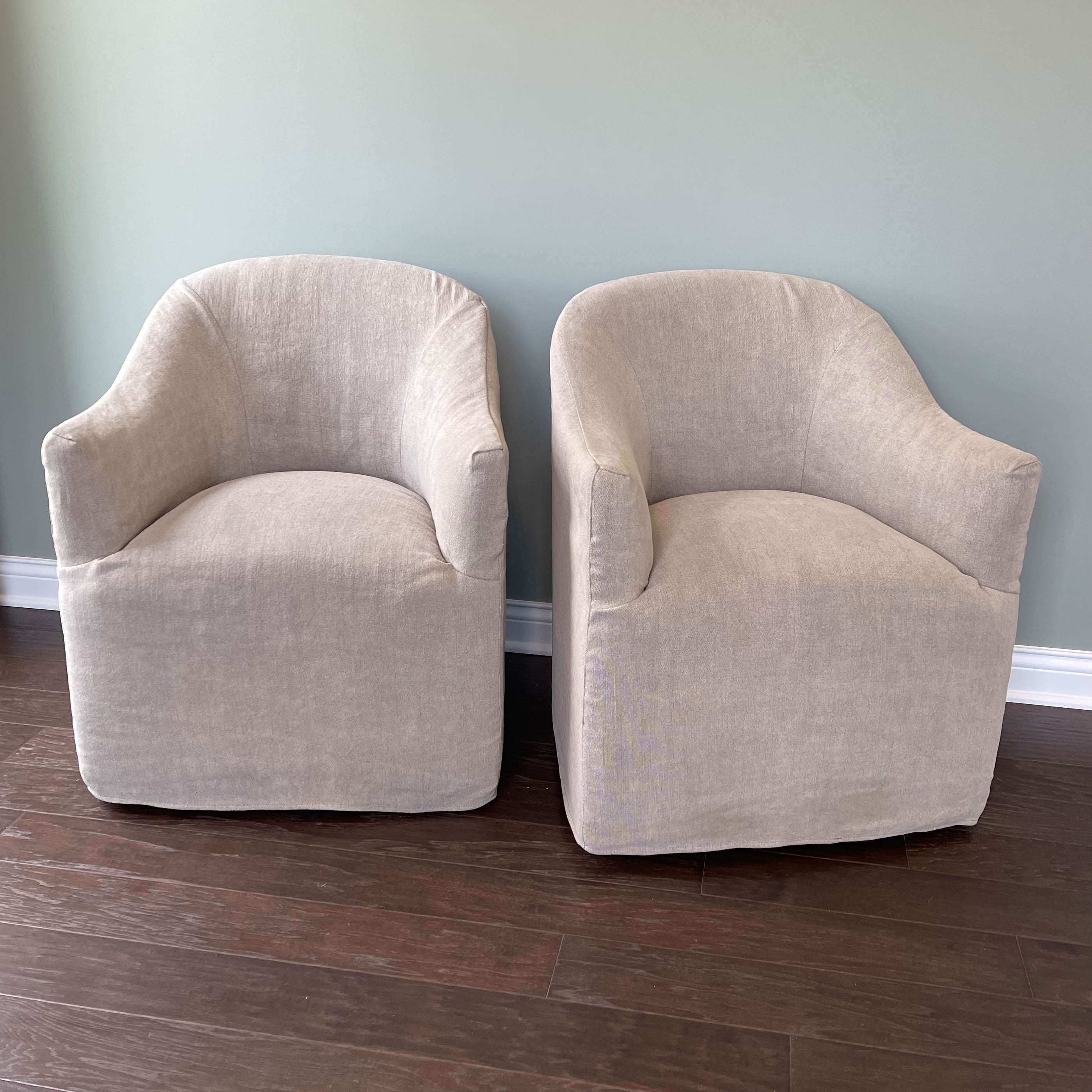 Pair of Four Hands Kensington Collection Cove Linen-Upholstered Dining Chairs