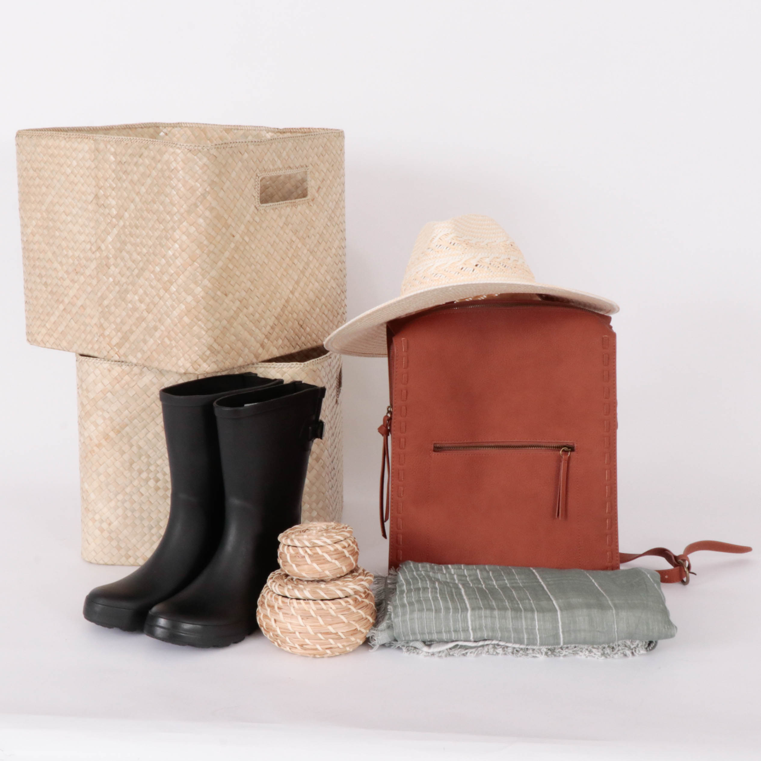 Woven Storage Bins, Backpack and Boots Featuring Target and Universal Thread