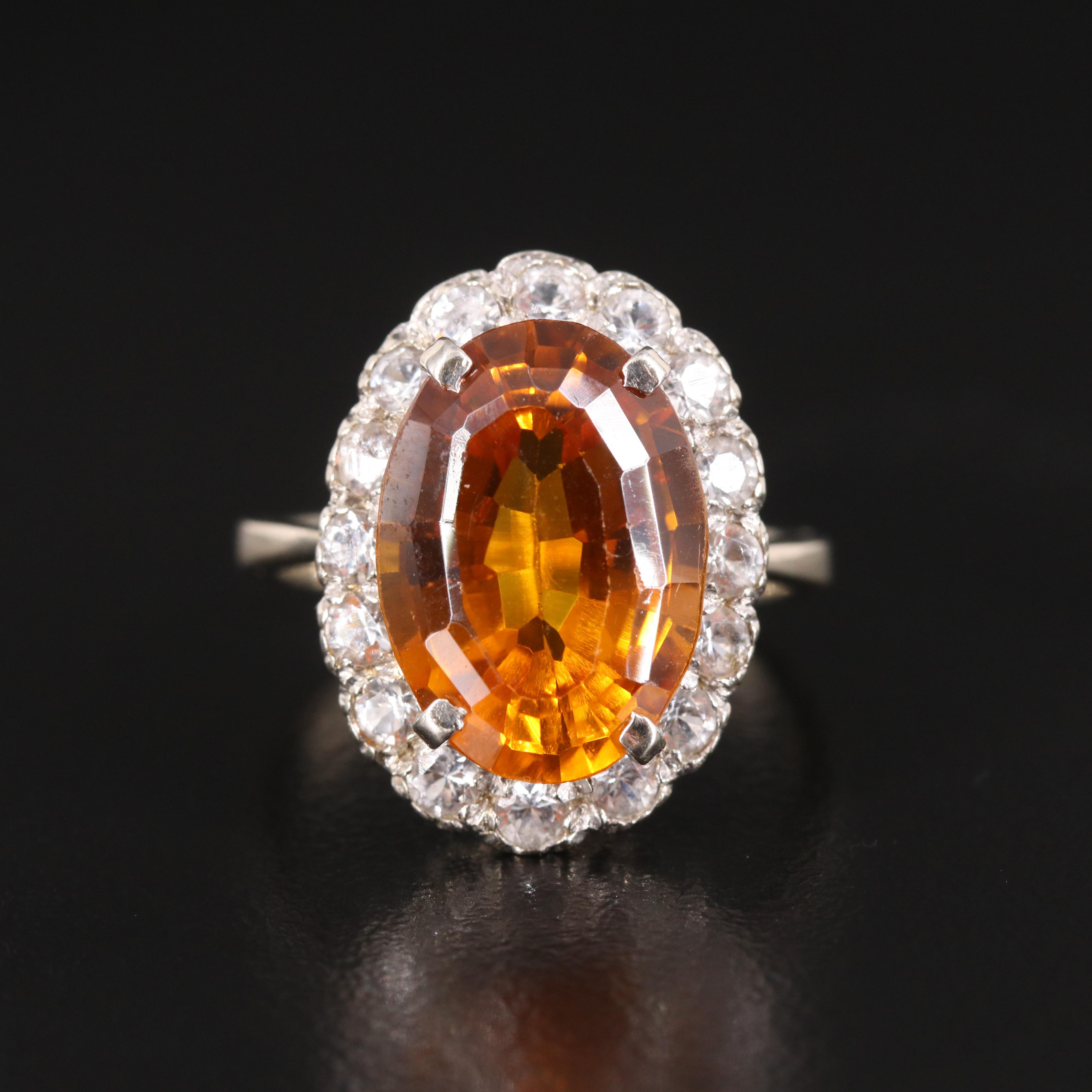 18K Sapphire and Spinel Ring