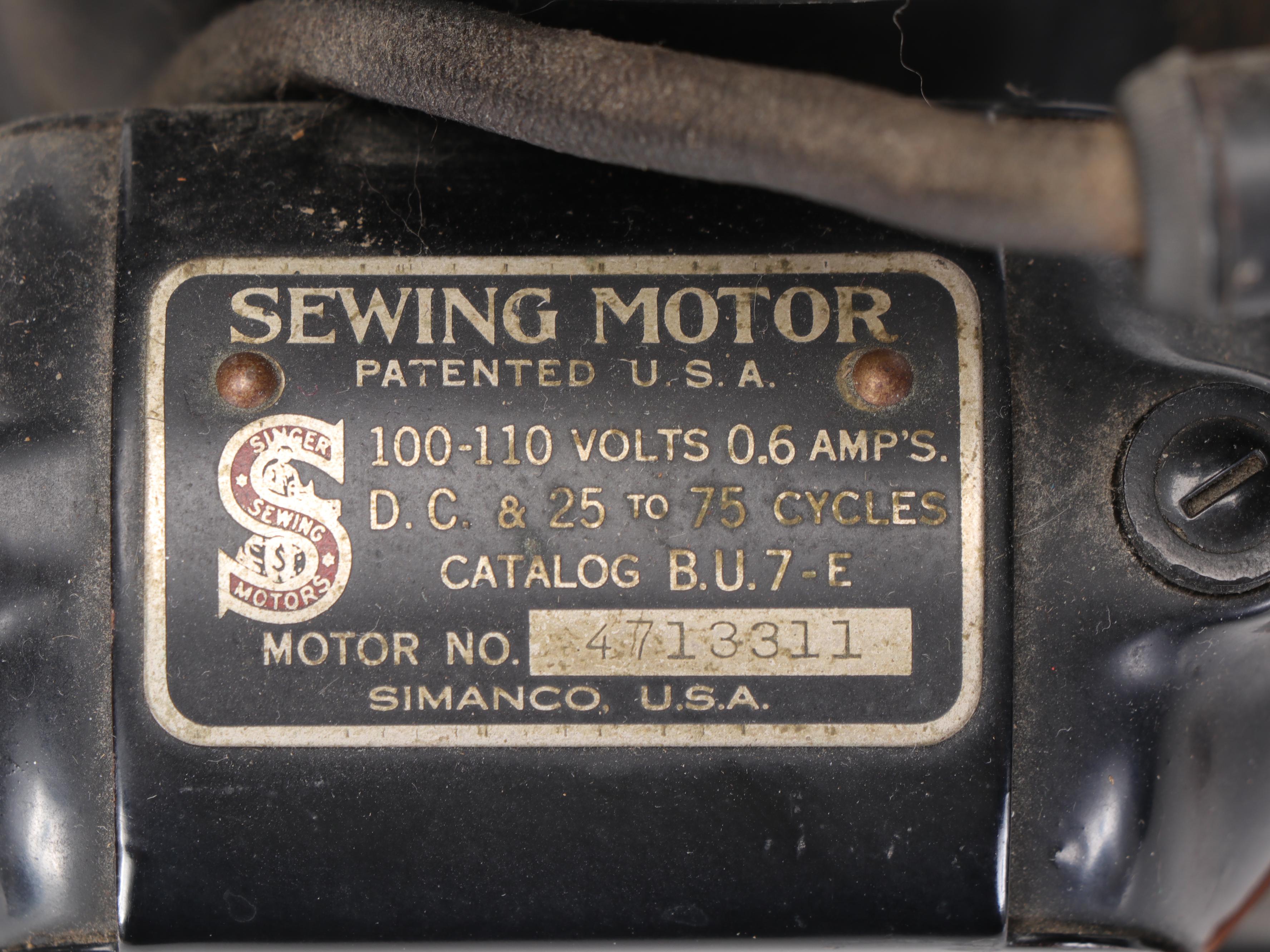 Singer Sewing Machine, Circa 1929