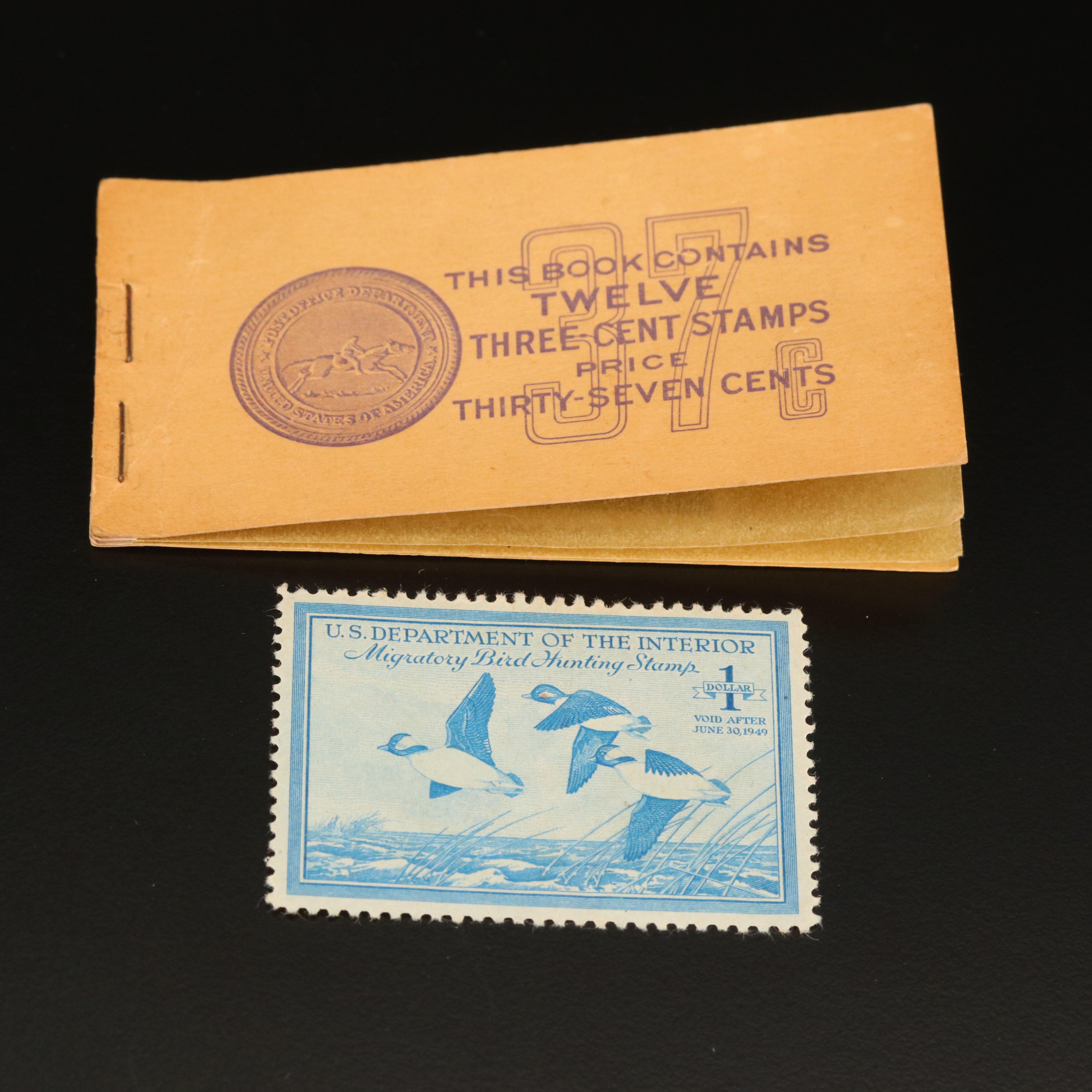 Small Stockbook of Vintage Canadian Postage Stamps