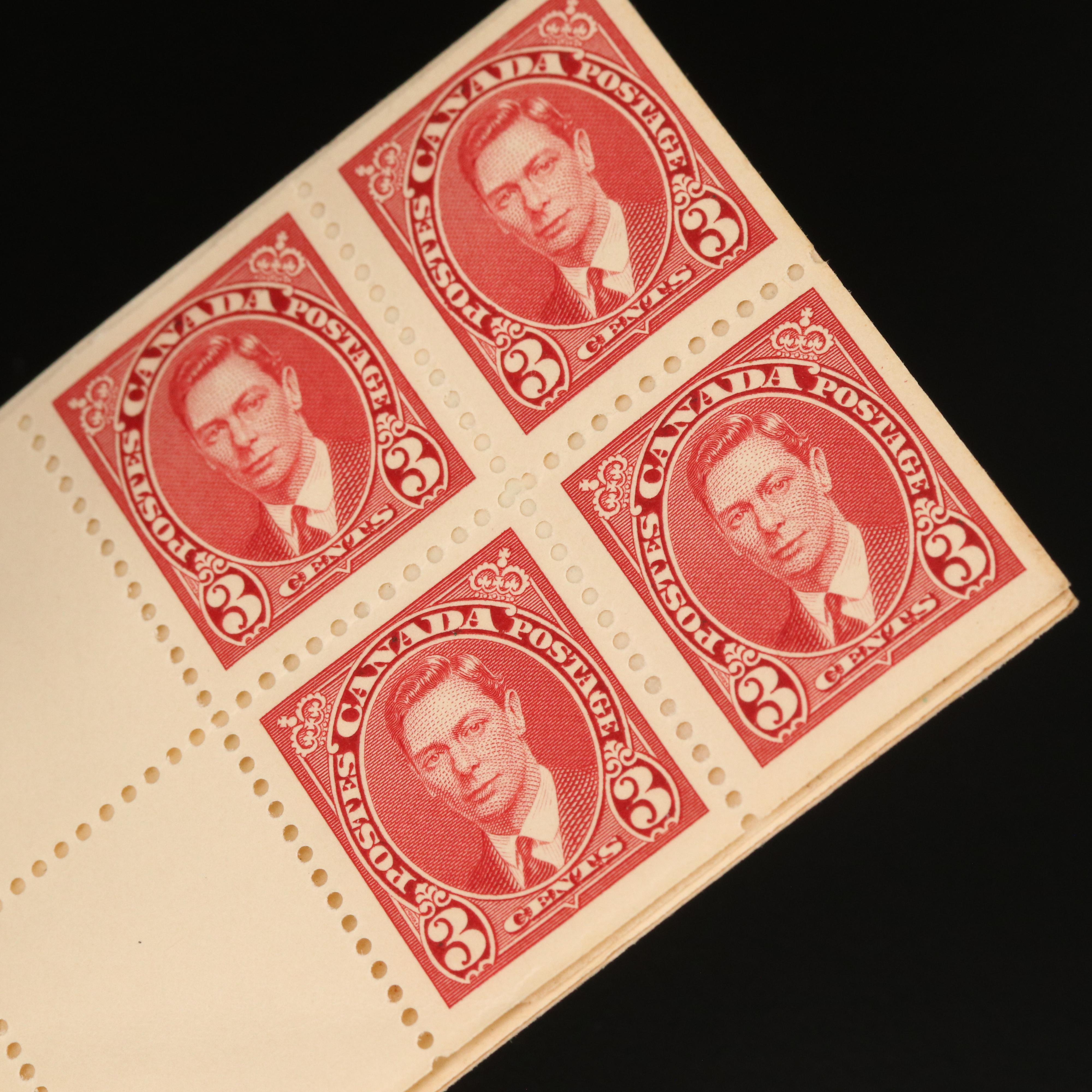 Small Stockbook of Vintage Canadian Postage Stamps