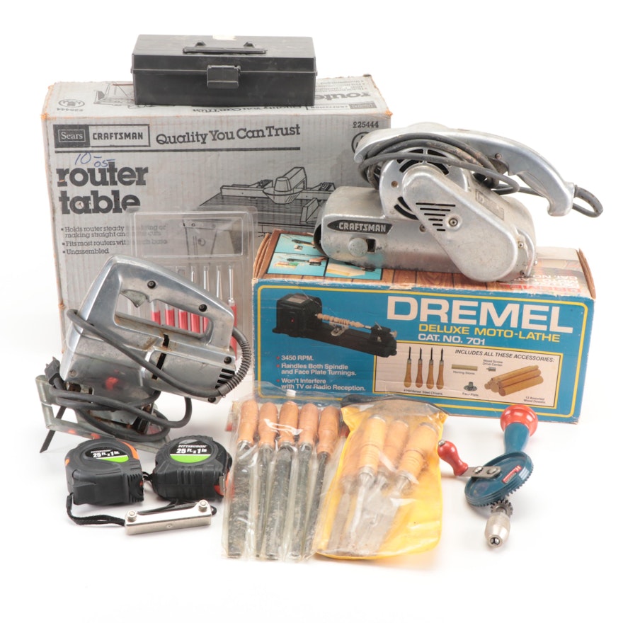 Dremel Deluxe Moto-Lathe Cat. No. 701 with Coastal Power Tool Set and More