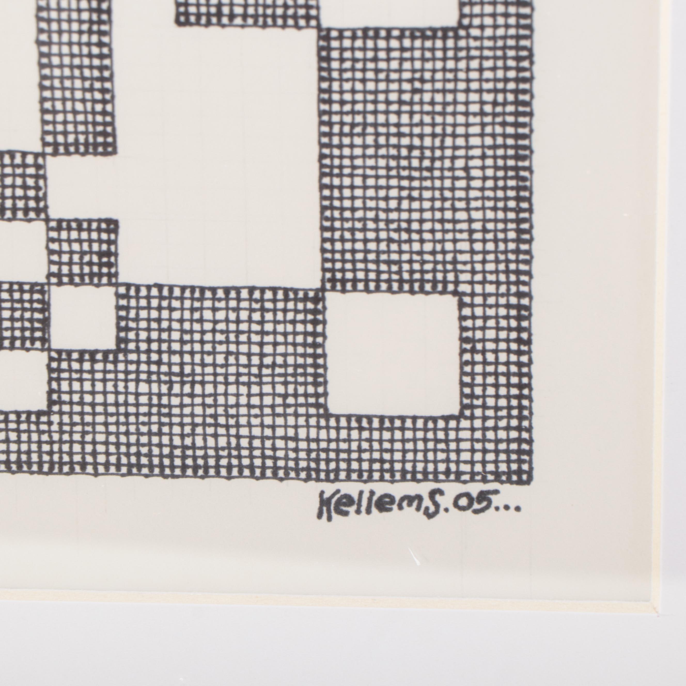 Jerry Kellems Ink Drawing, 2005