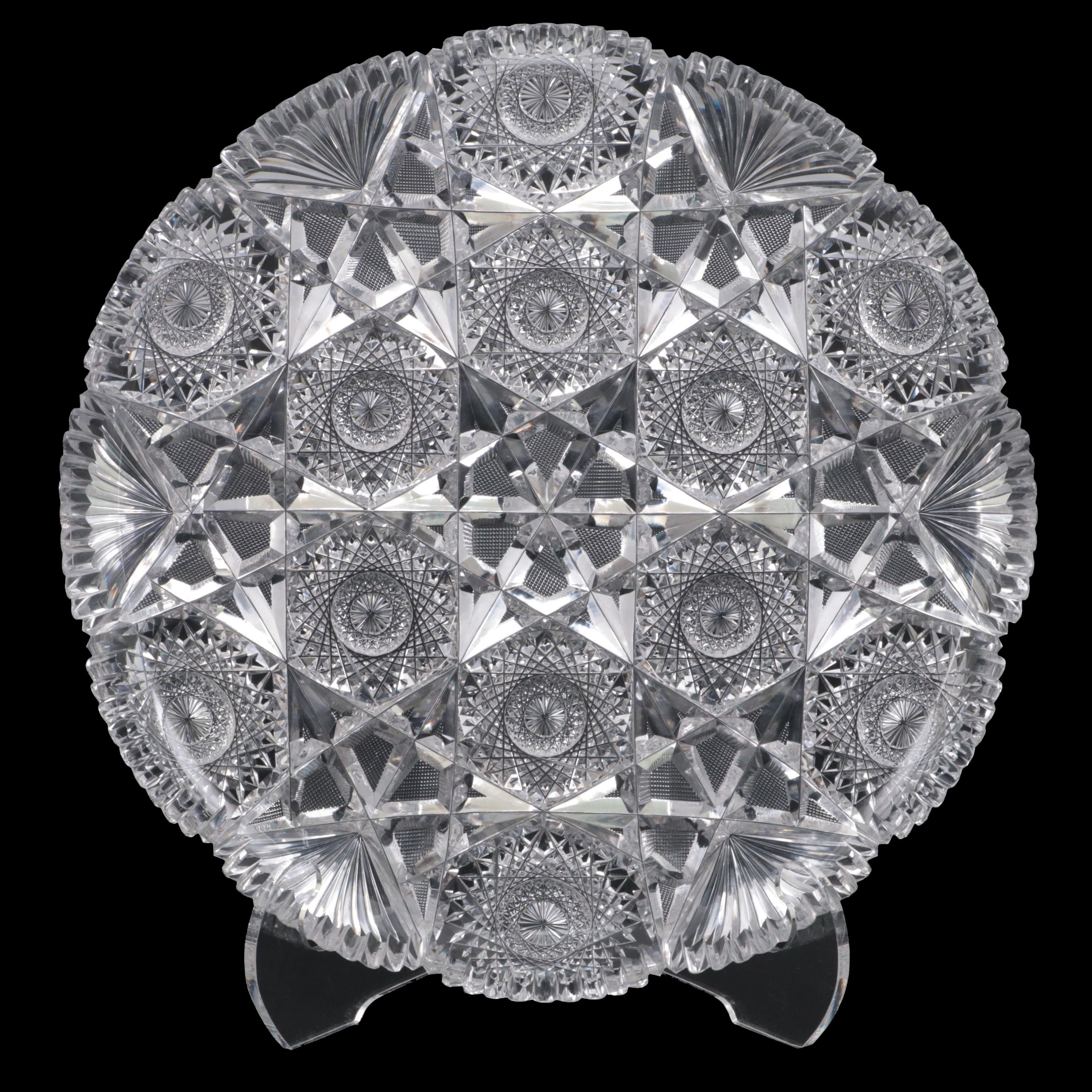 J. Hoare & Co. "Champion" American Brilliant Cut Glass Tray, Early 20th Century