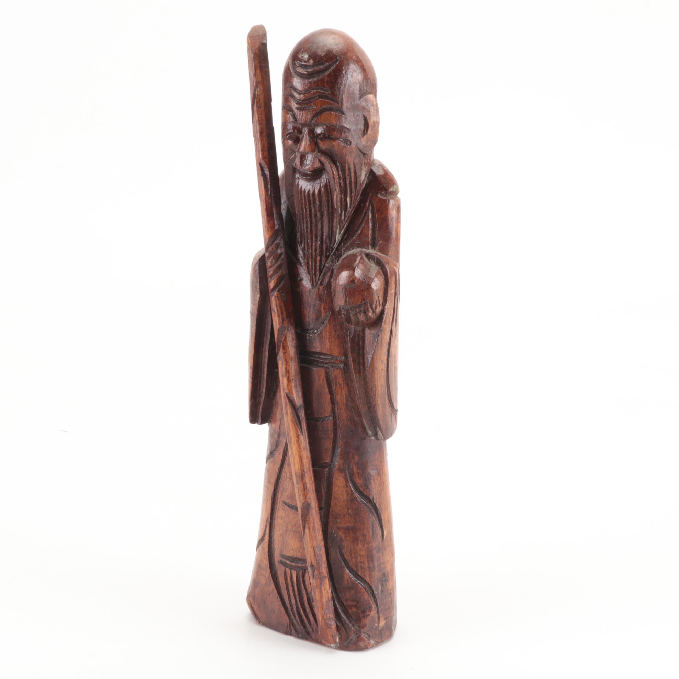 Wood Carving Sculptures of Chinese Sages