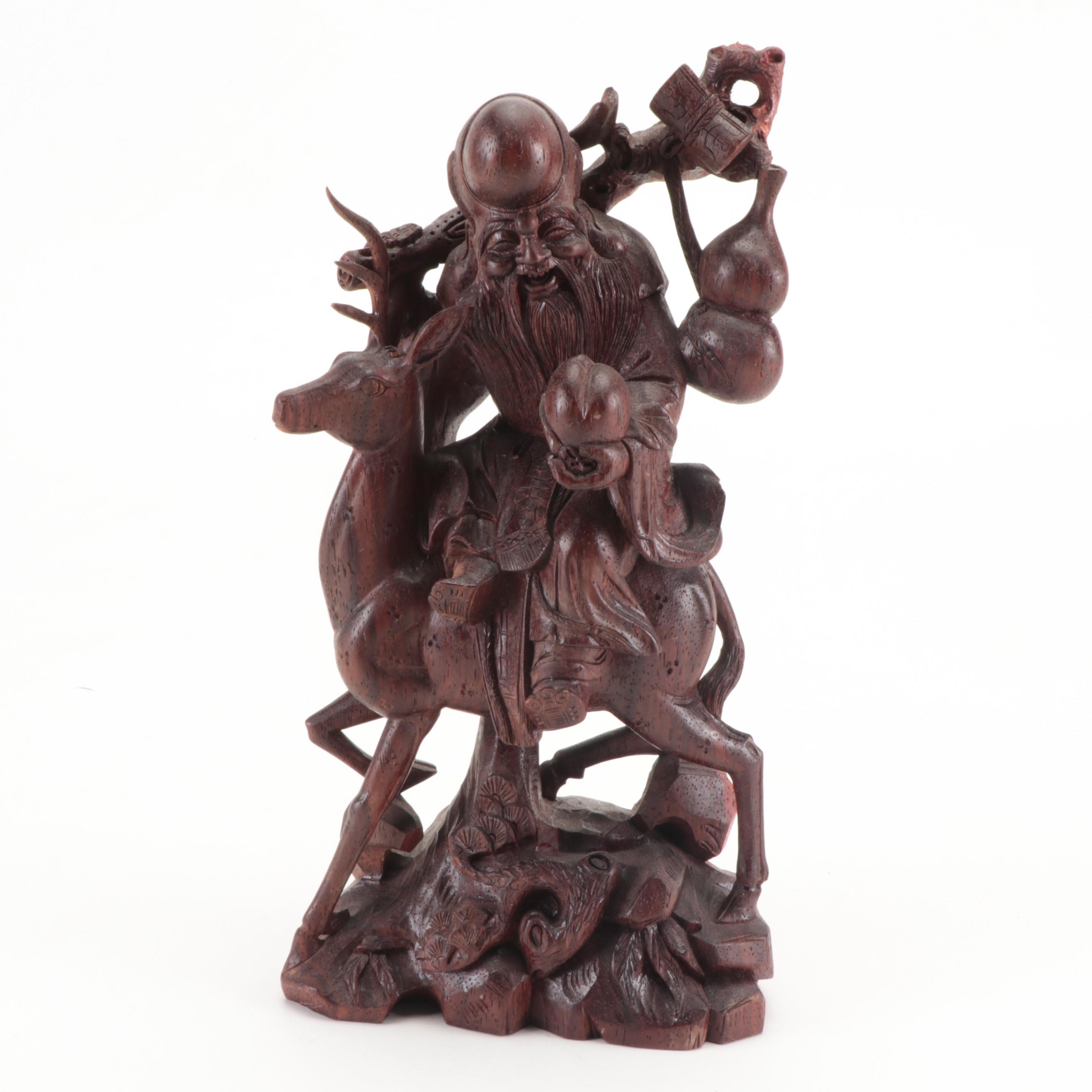 Wood Carving Sculptures of Chinese Sages