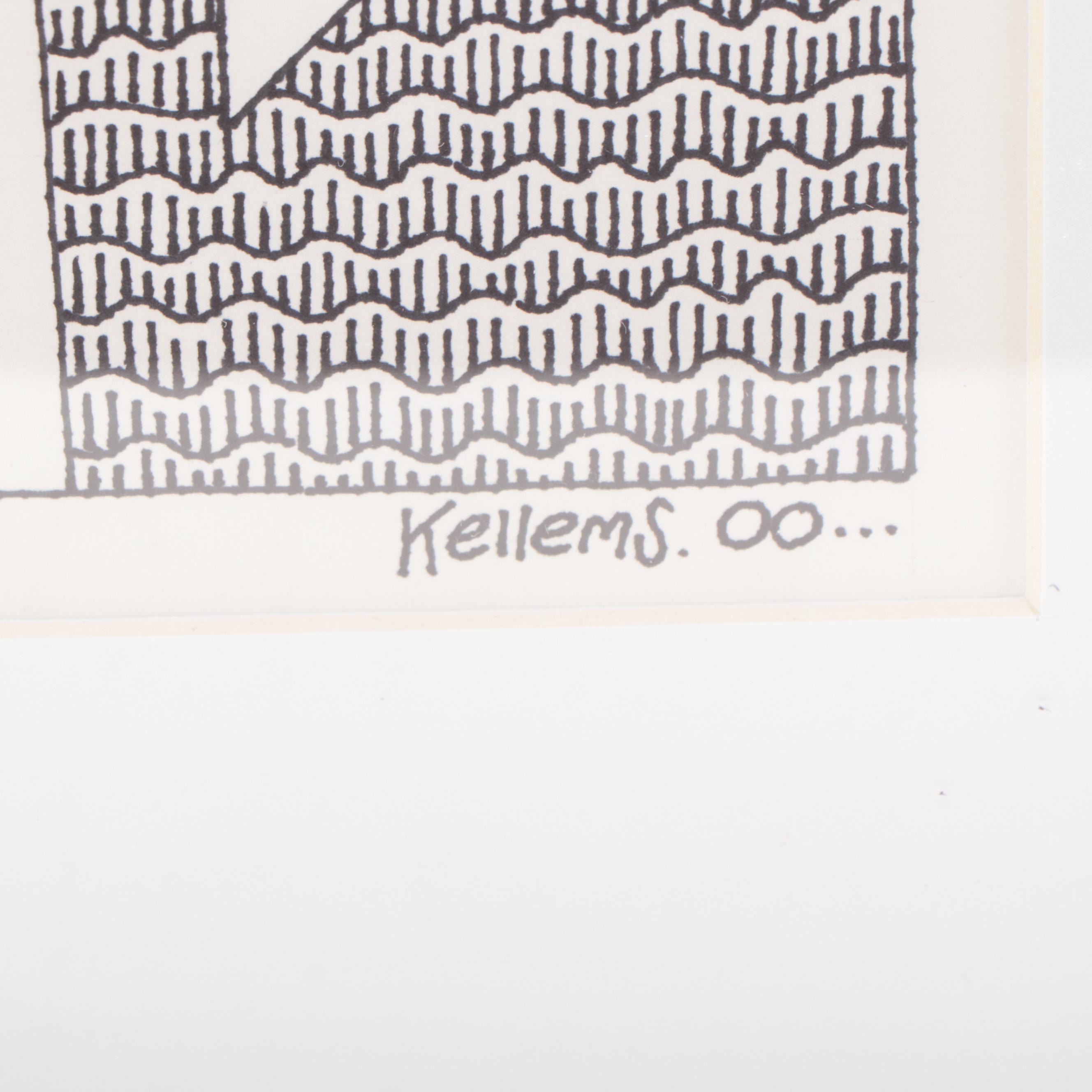 Jerry Kellems Ink Drawing, 2000