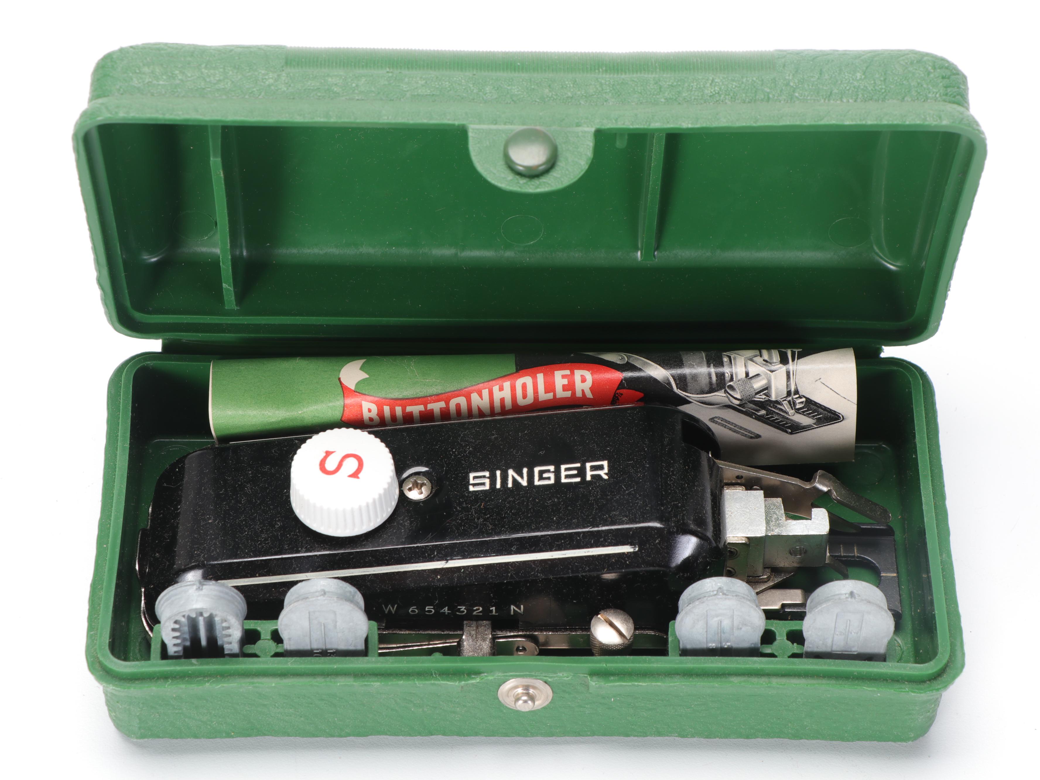 Singer Sewing Machine and Buttonholer, 1928