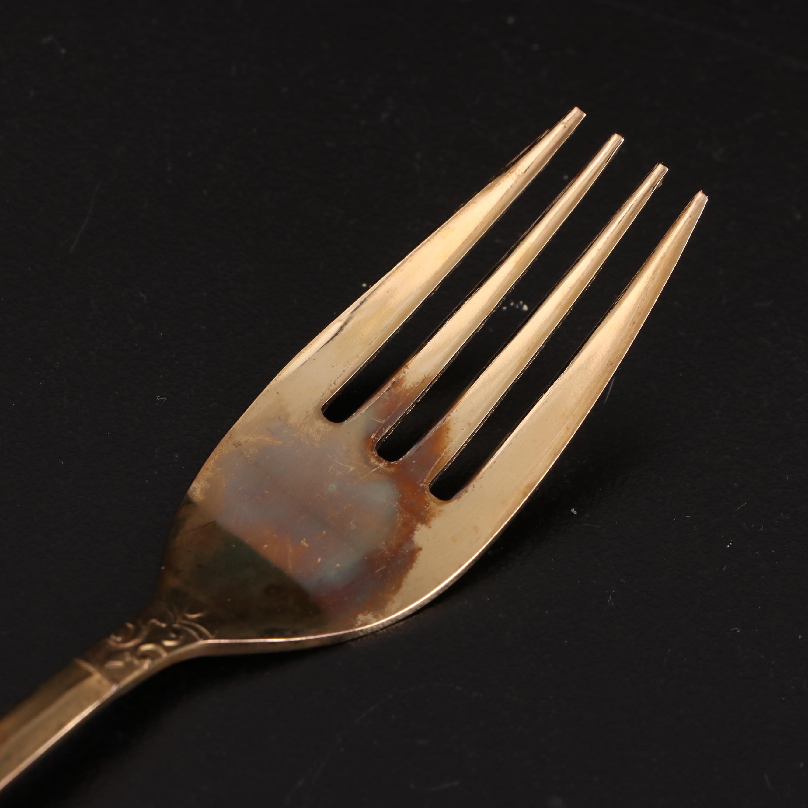 IBW "Crown" 18K Gold Electroplate Stainless Steel Flatware