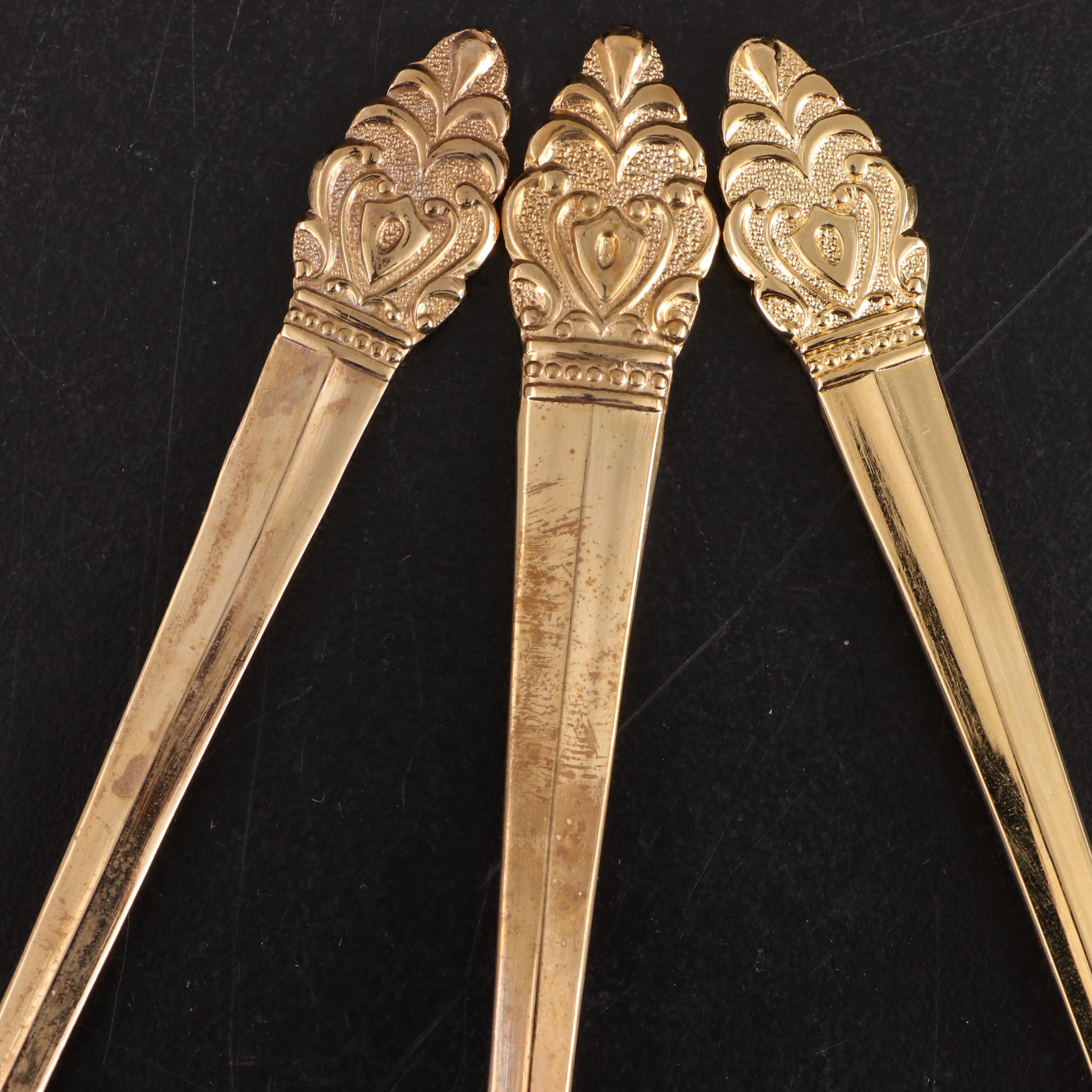 IBW "Crown" 18K Gold Electroplate Stainless Steel Flatware