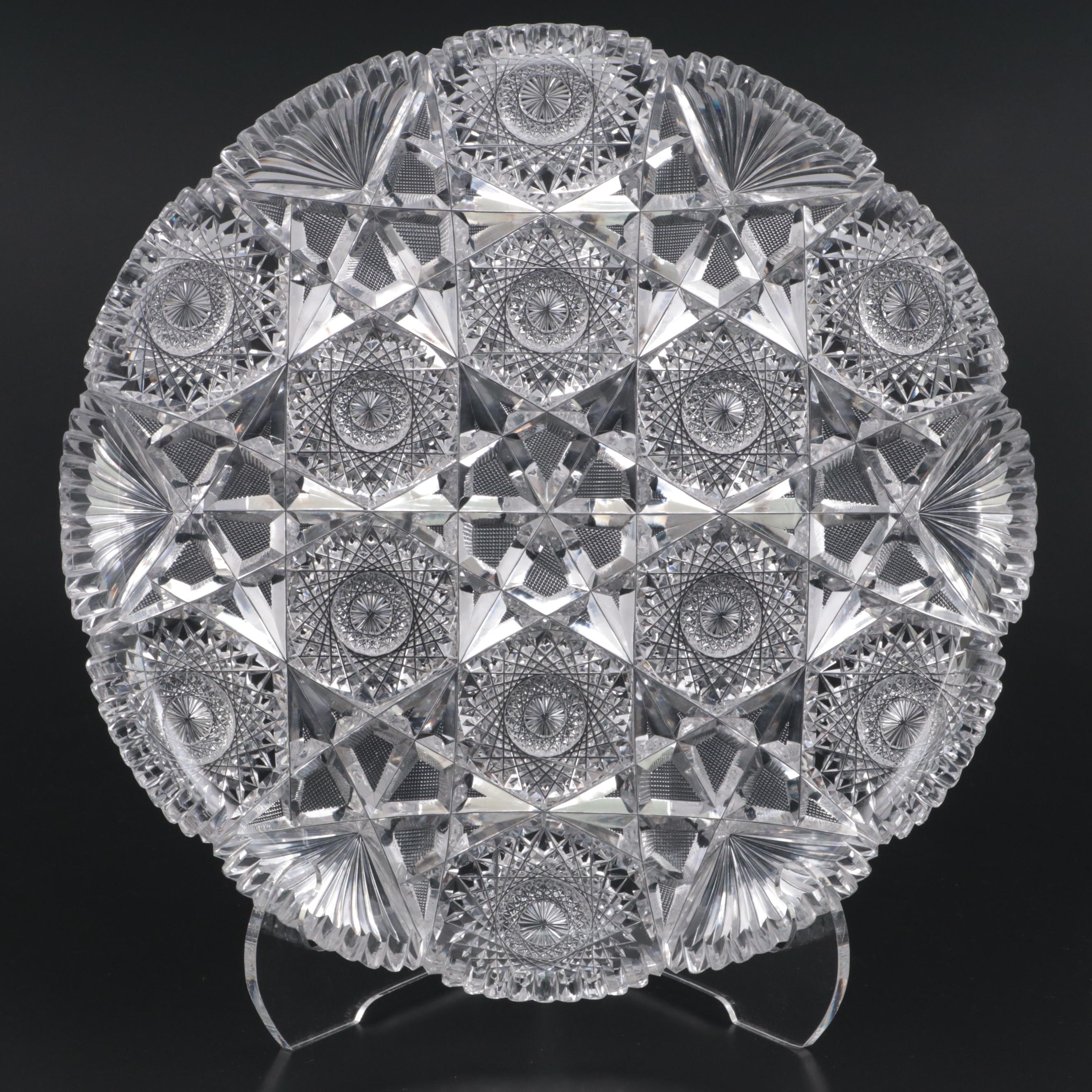 J. Hoare & Co. "Champion" American Brilliant Cut Glass Tray, Early 20th Century