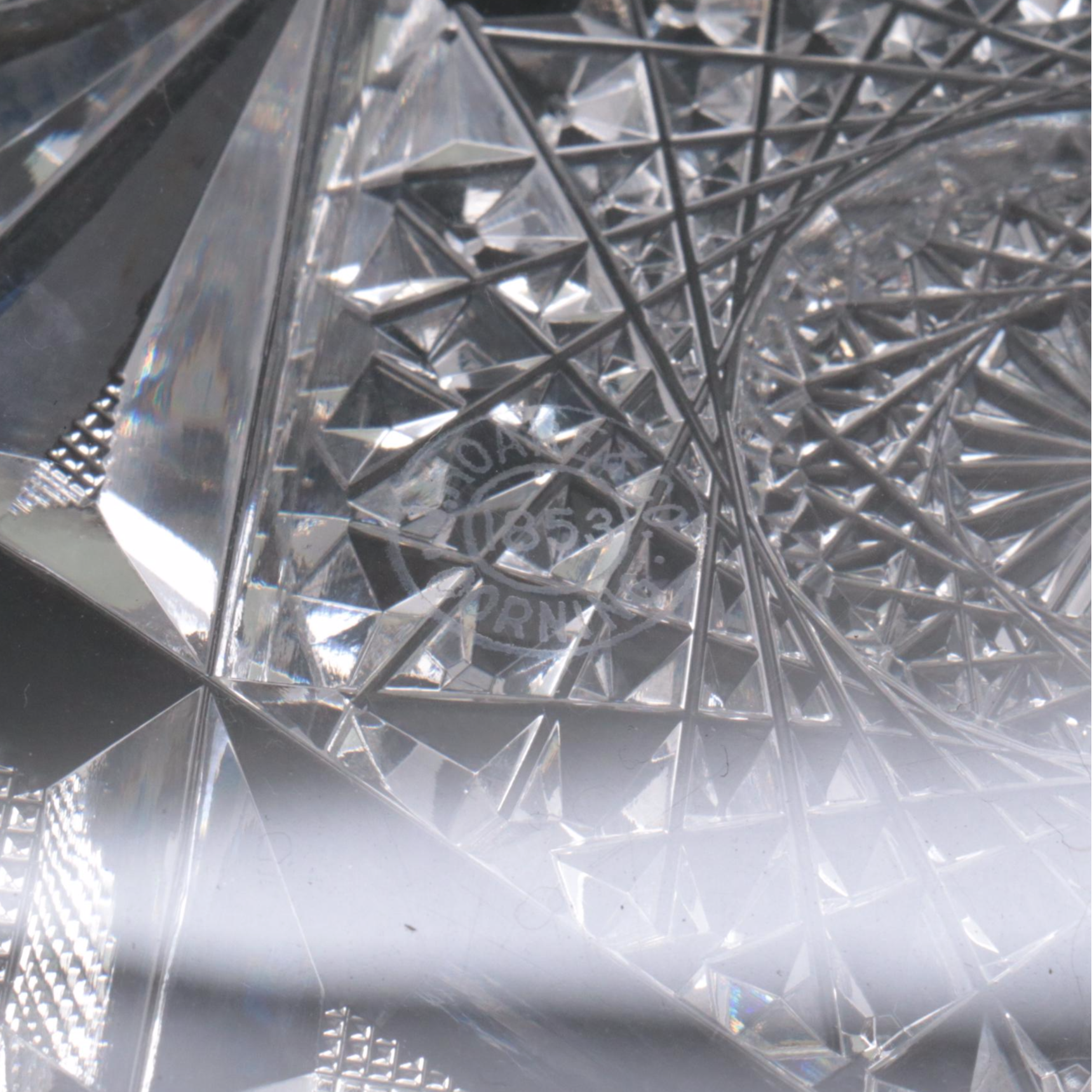 J. Hoare & Co. "Champion" American Brilliant Cut Glass Tray, Early 20th Century