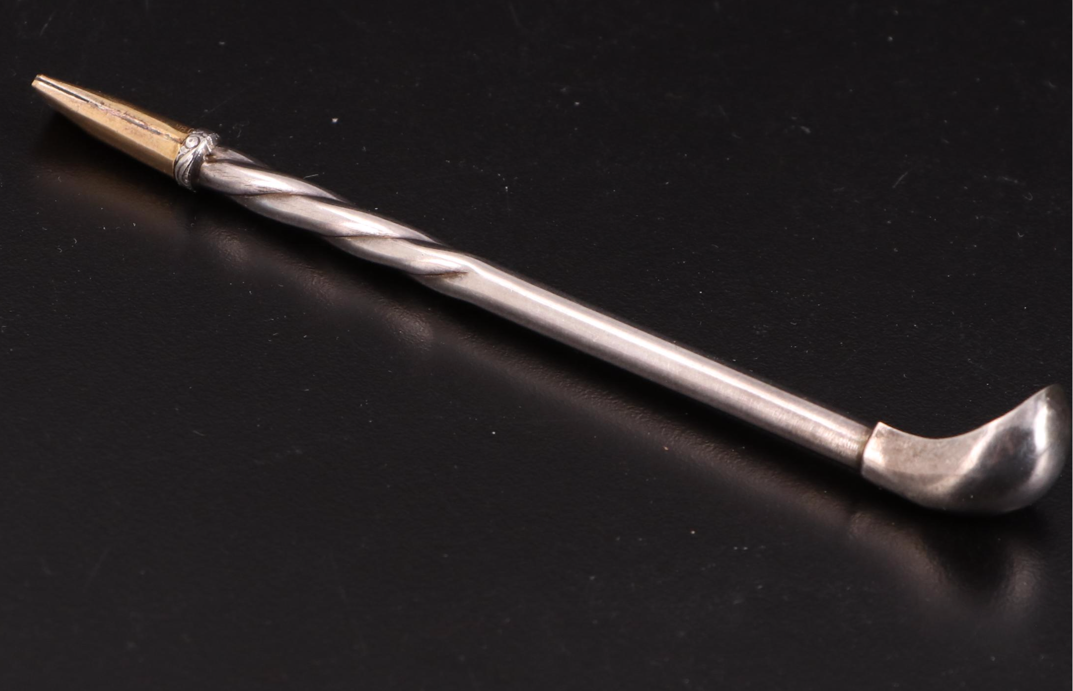 800 Silver Yerba Mate Straw with 18K Gold Mouthpiece