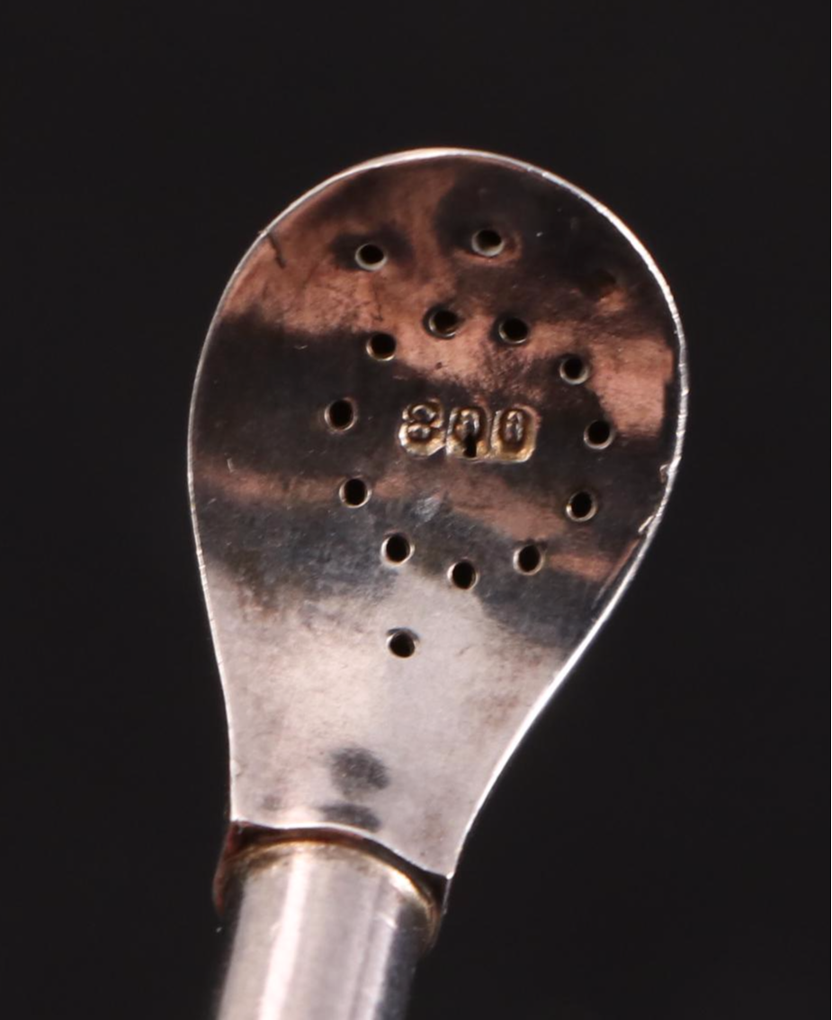 800 Silver Yerba Mate Straw with 18K Gold Mouthpiece