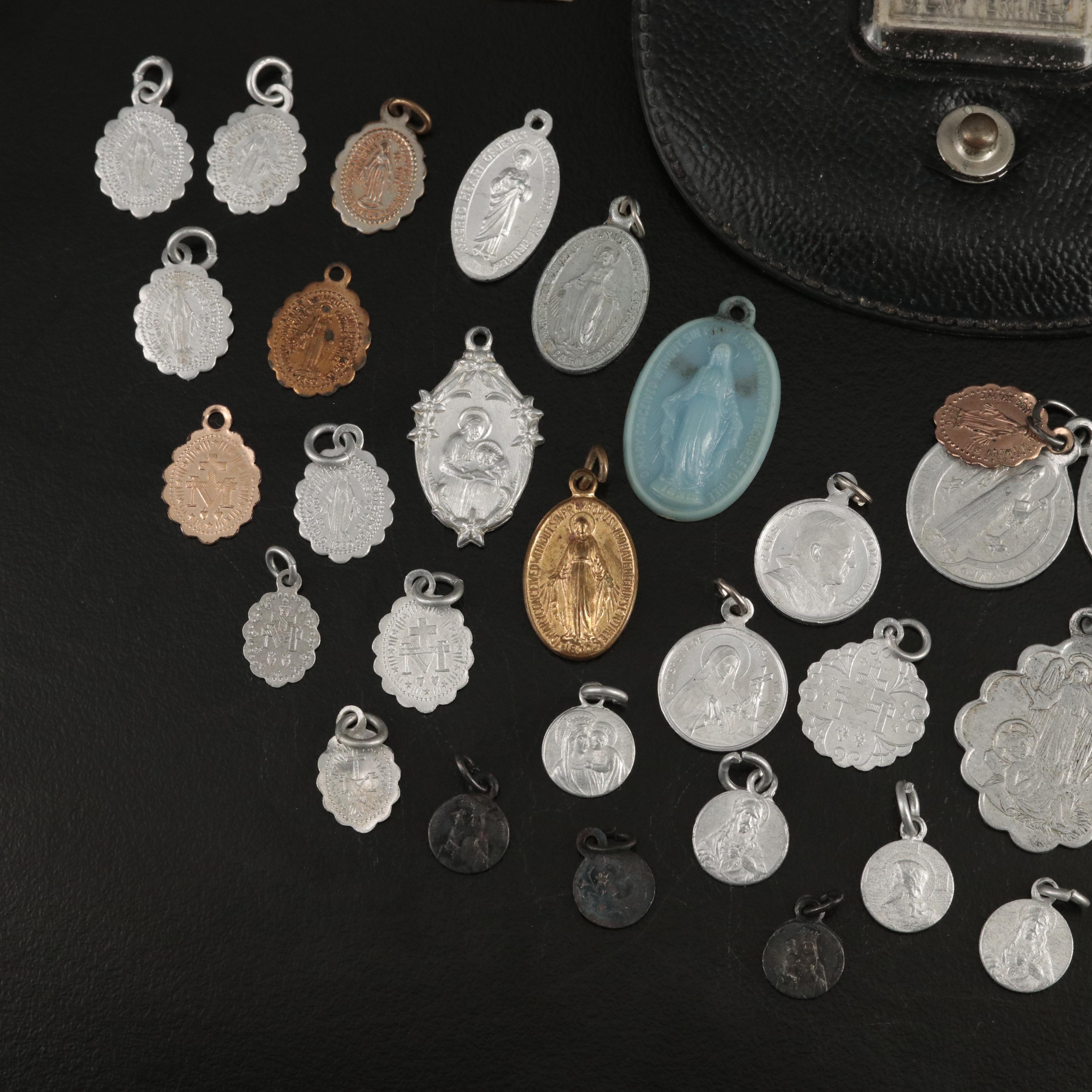 Antaya Celtic Cross Featured with Ecclesiastical Saint Medals and Crucifixes