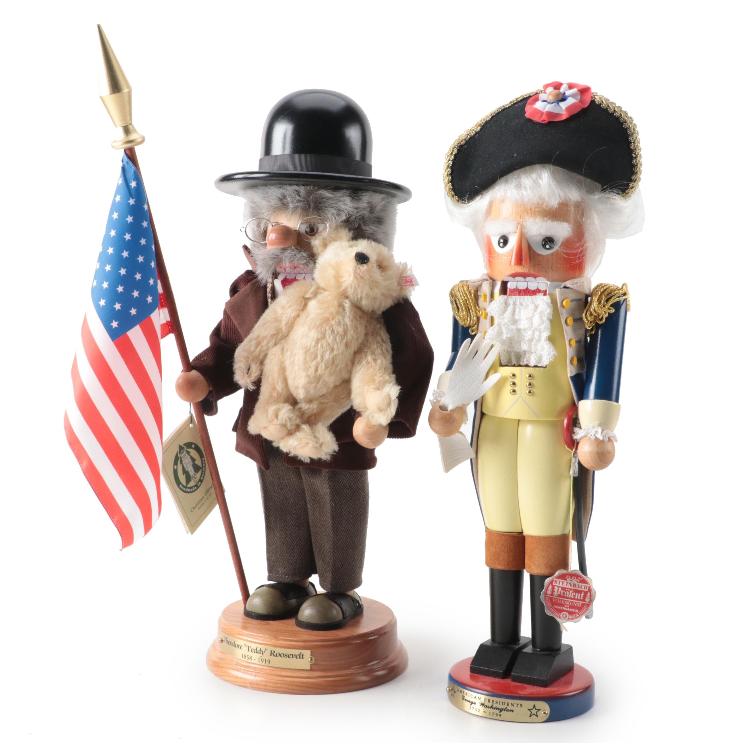 Christian Ulbricht Teddy Roosevelt, Steinbach George Washington Nutcrackers
