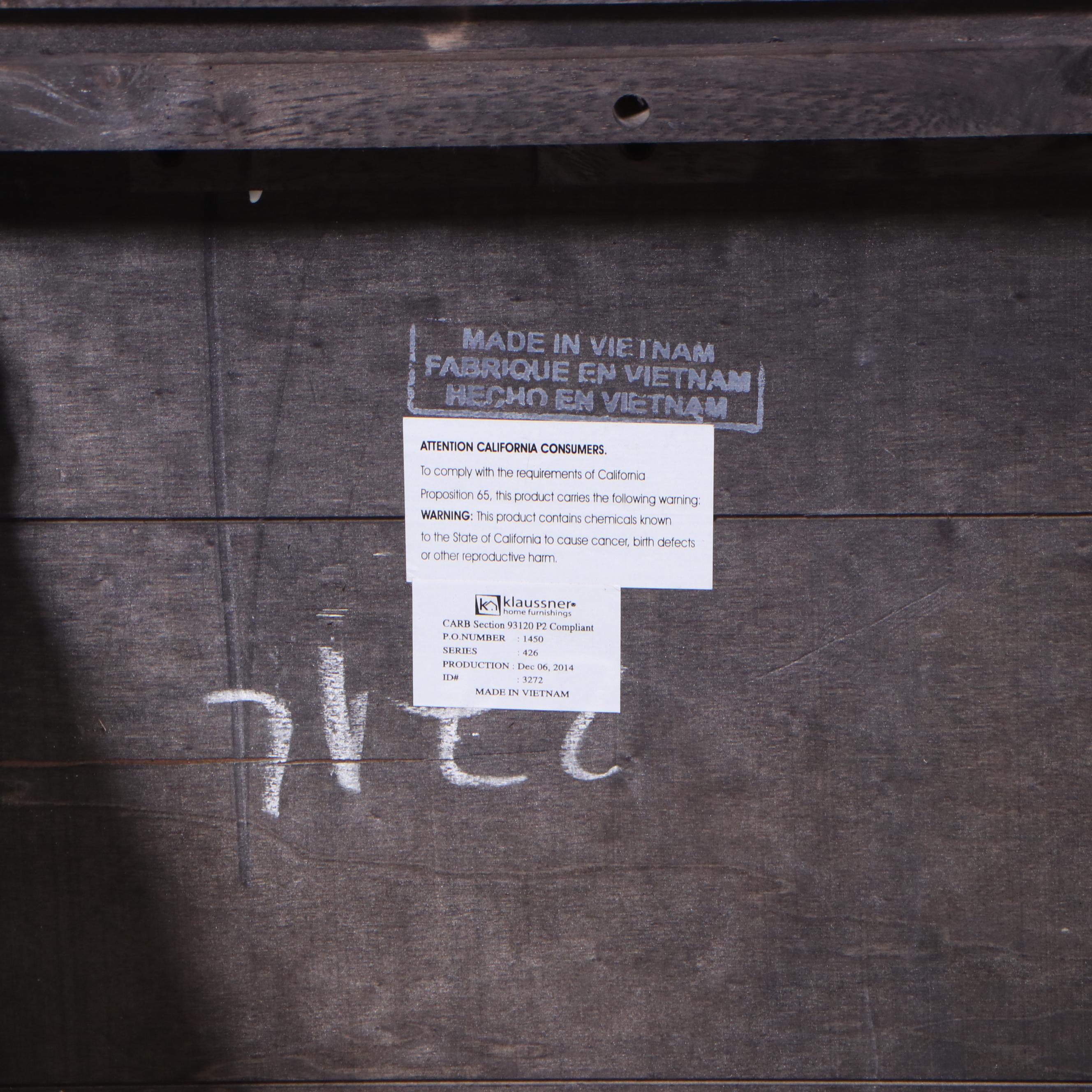 Six-Piece Farmhouse Style Dining Set, Incl. Klaussner and Calmart International