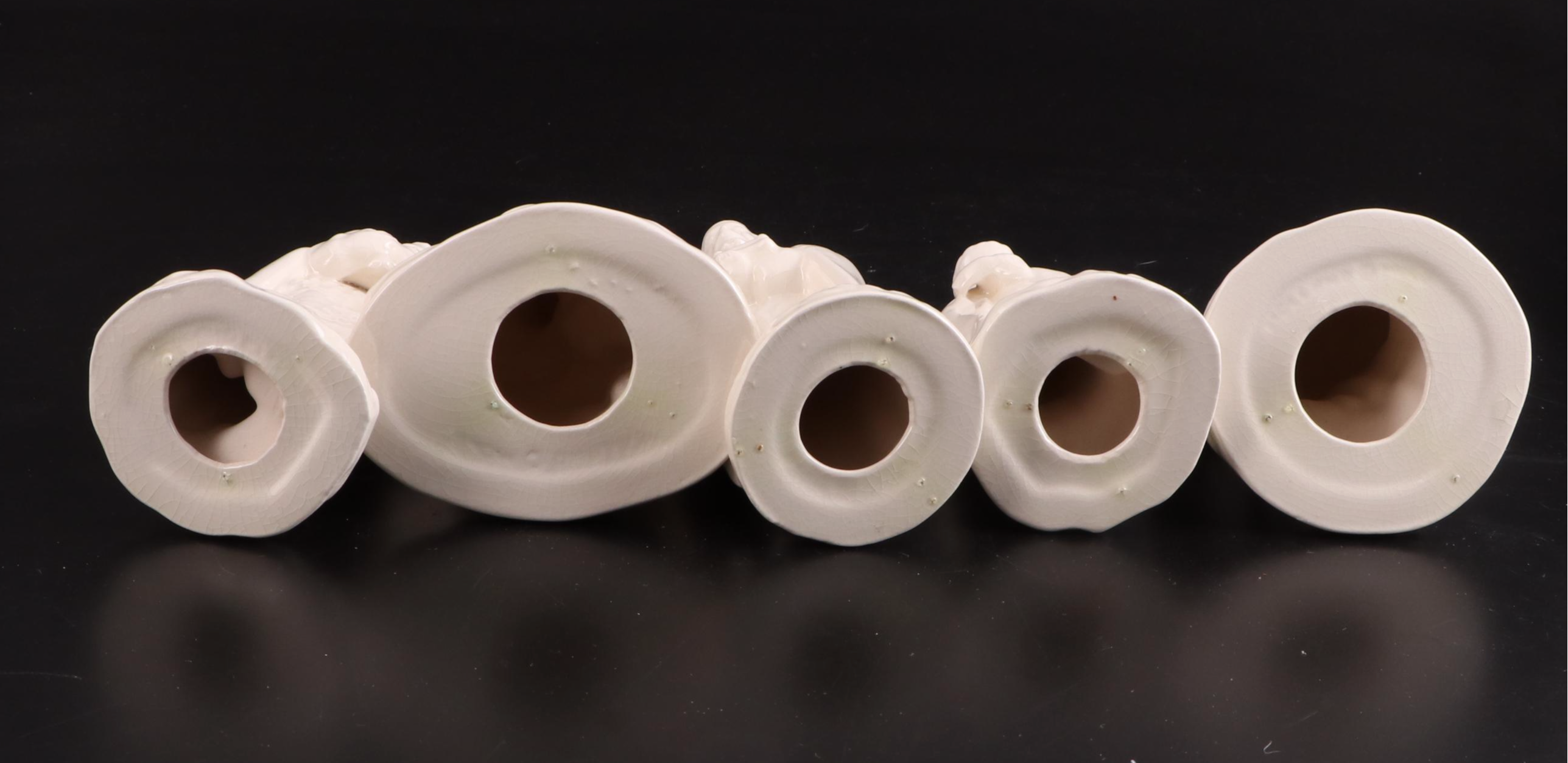 White Glazed Porcelain Nativity Set, Late 20th Century