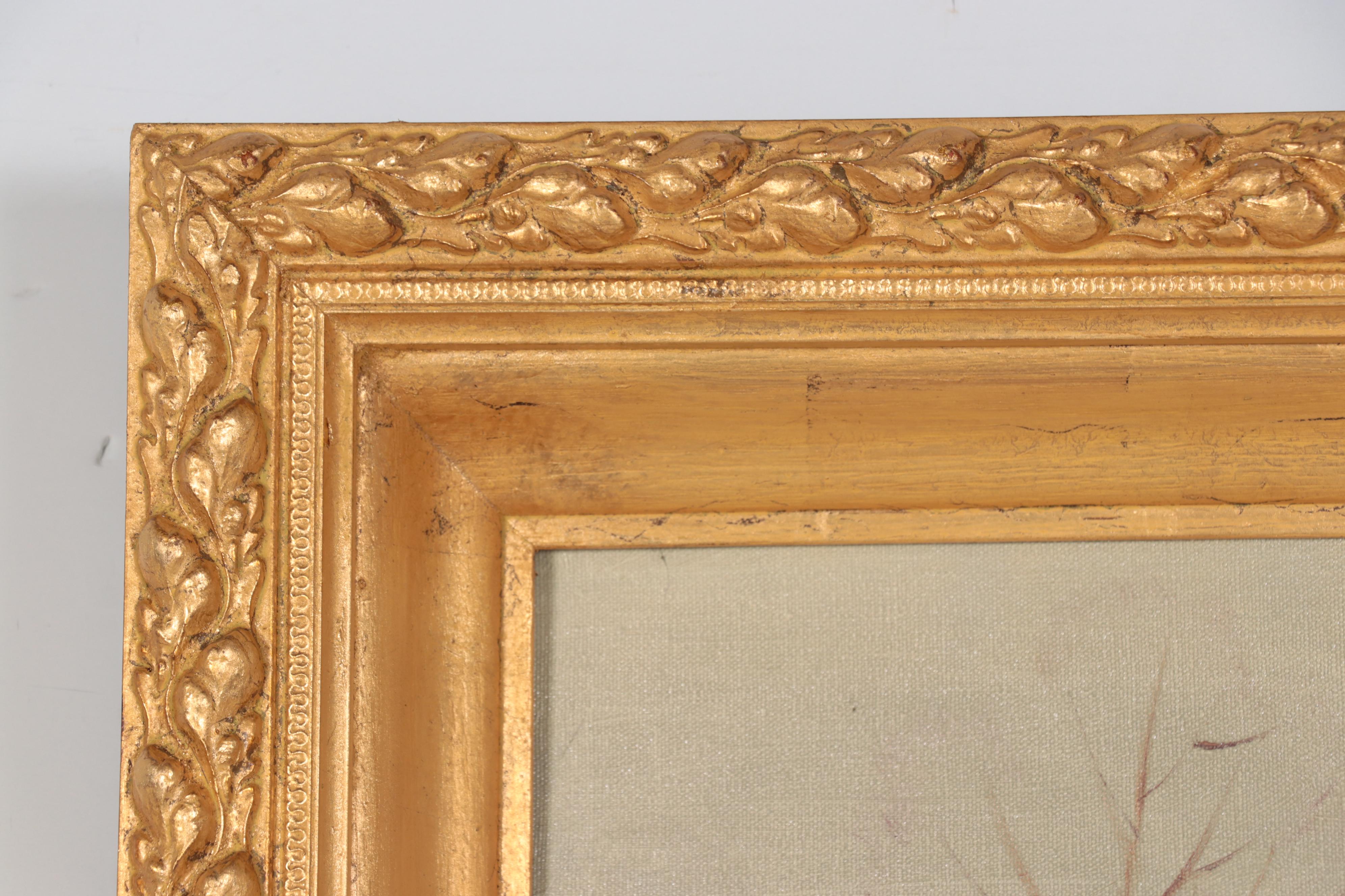 Ernest Fredericks Oil Painting "Winter Landscape," Mid-20th Century