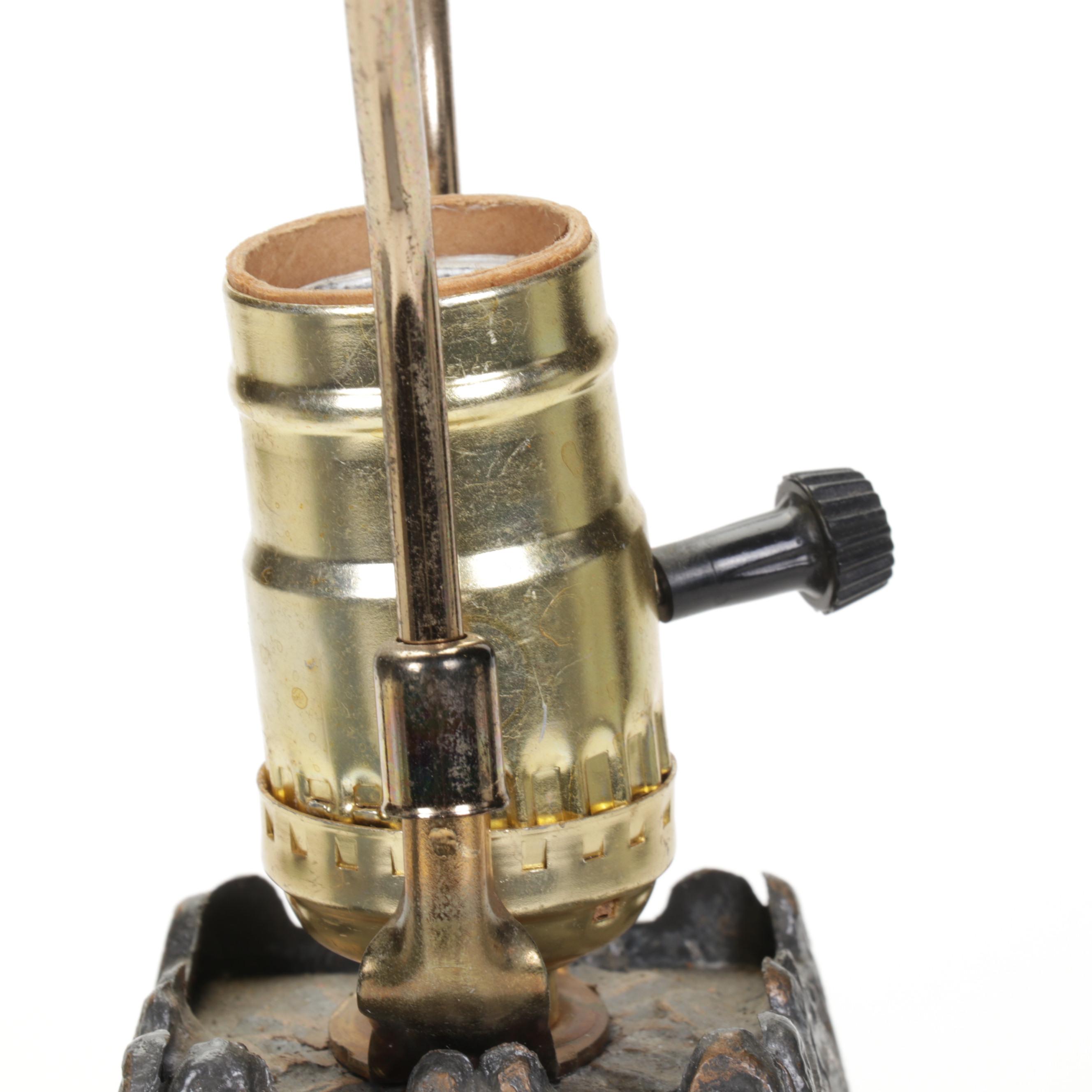 Art Nouveau Style Slag Glass Table Lamp, 20th Century