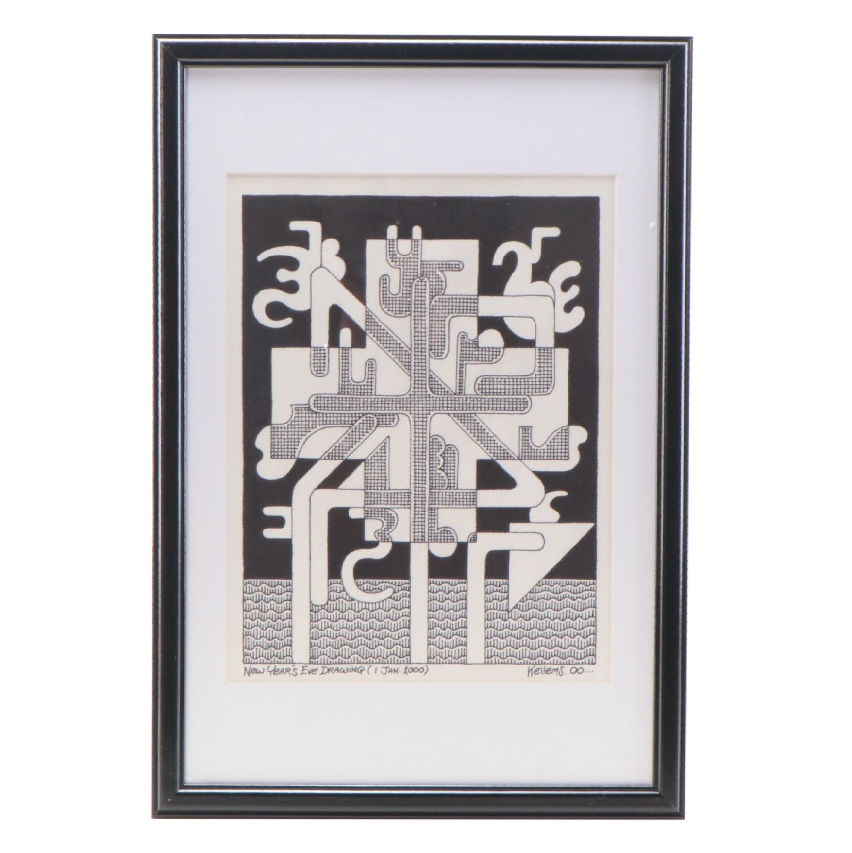 Jerry Kellems Ink Drawing, 2000