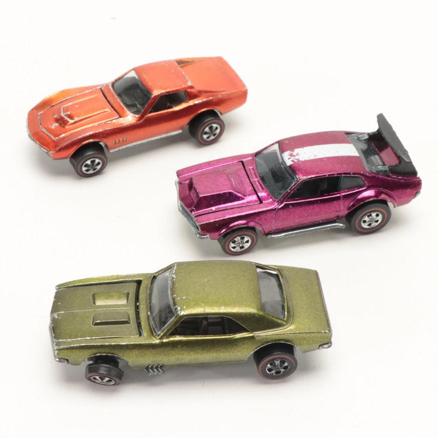 Hot Wheels Custom Corvette, Custom Camaro and Mighty Maverick Diecast Cars