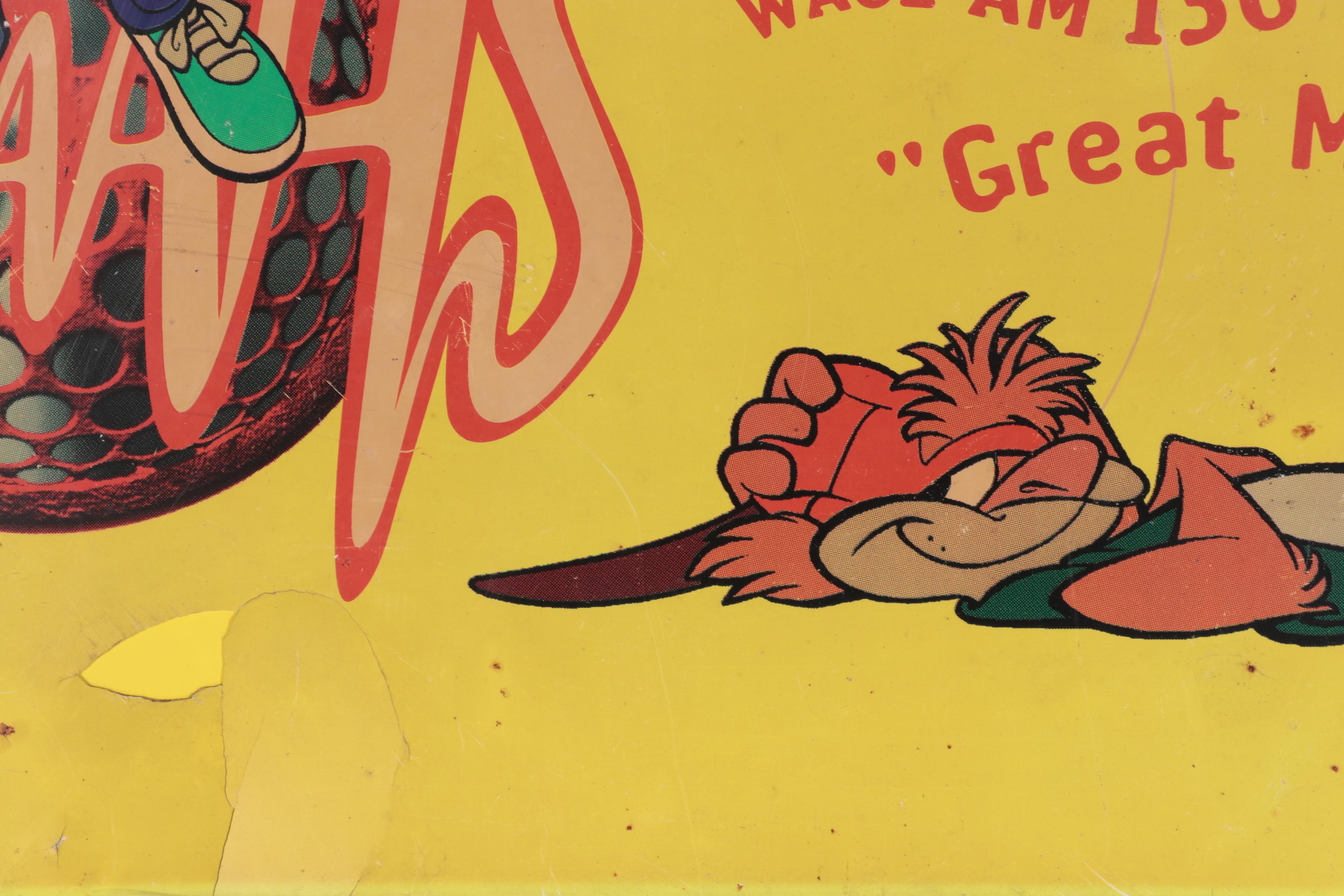 Vintage Radio Station Ad Sign for WAOZ-AM 1360