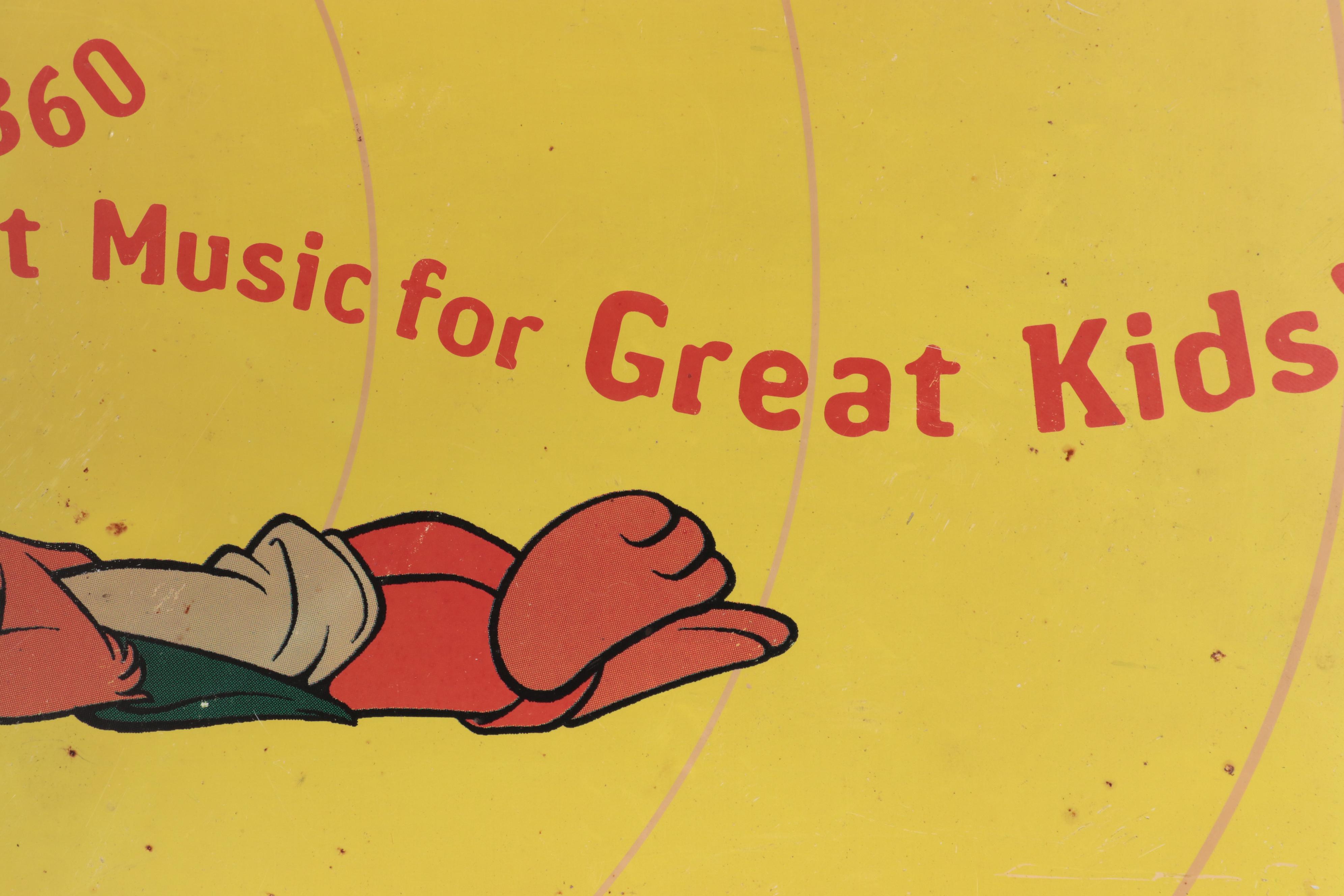 Vintage Radio Station Ad Sign for WAOZ-AM 1360