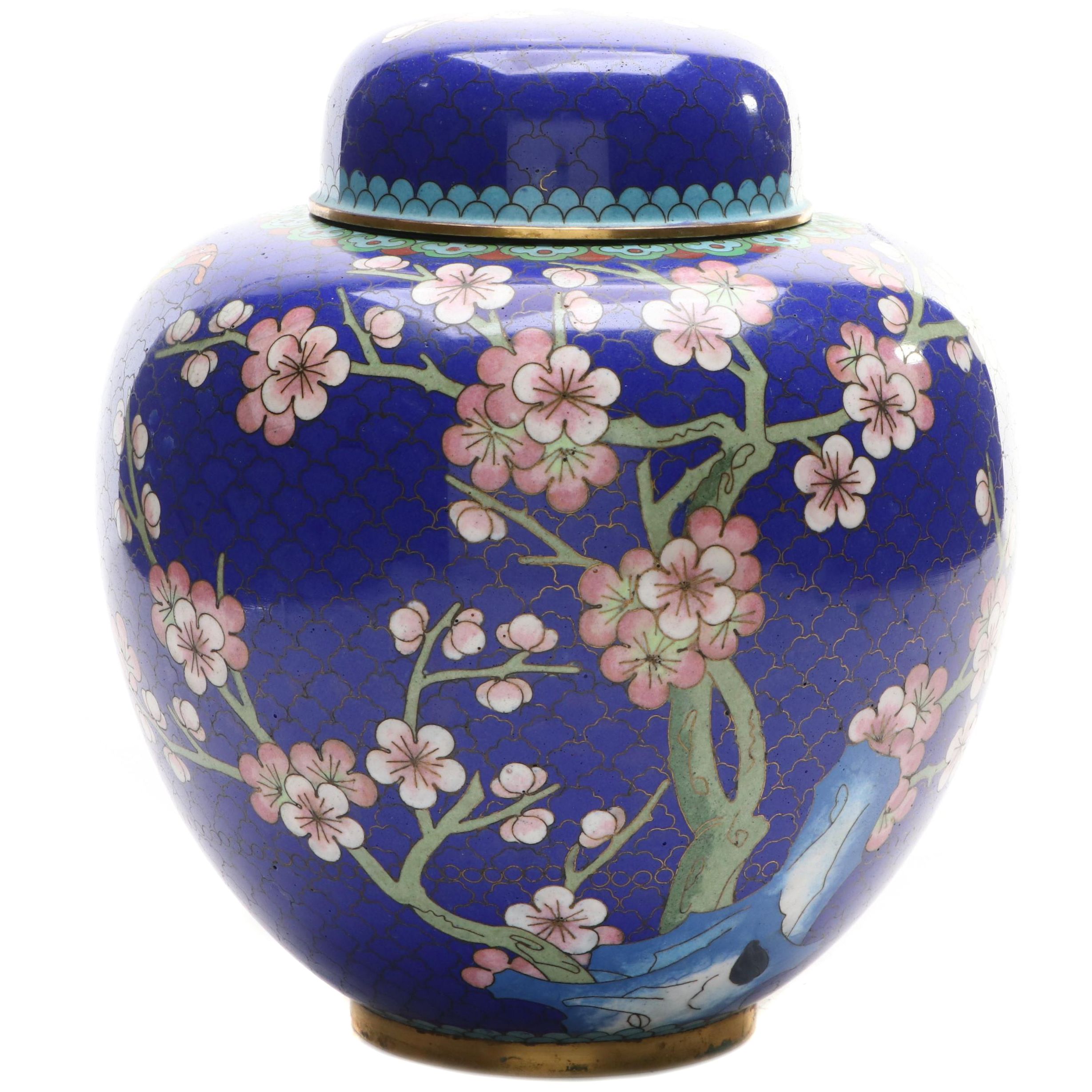 Chinese Cloisonné Ginger Jar