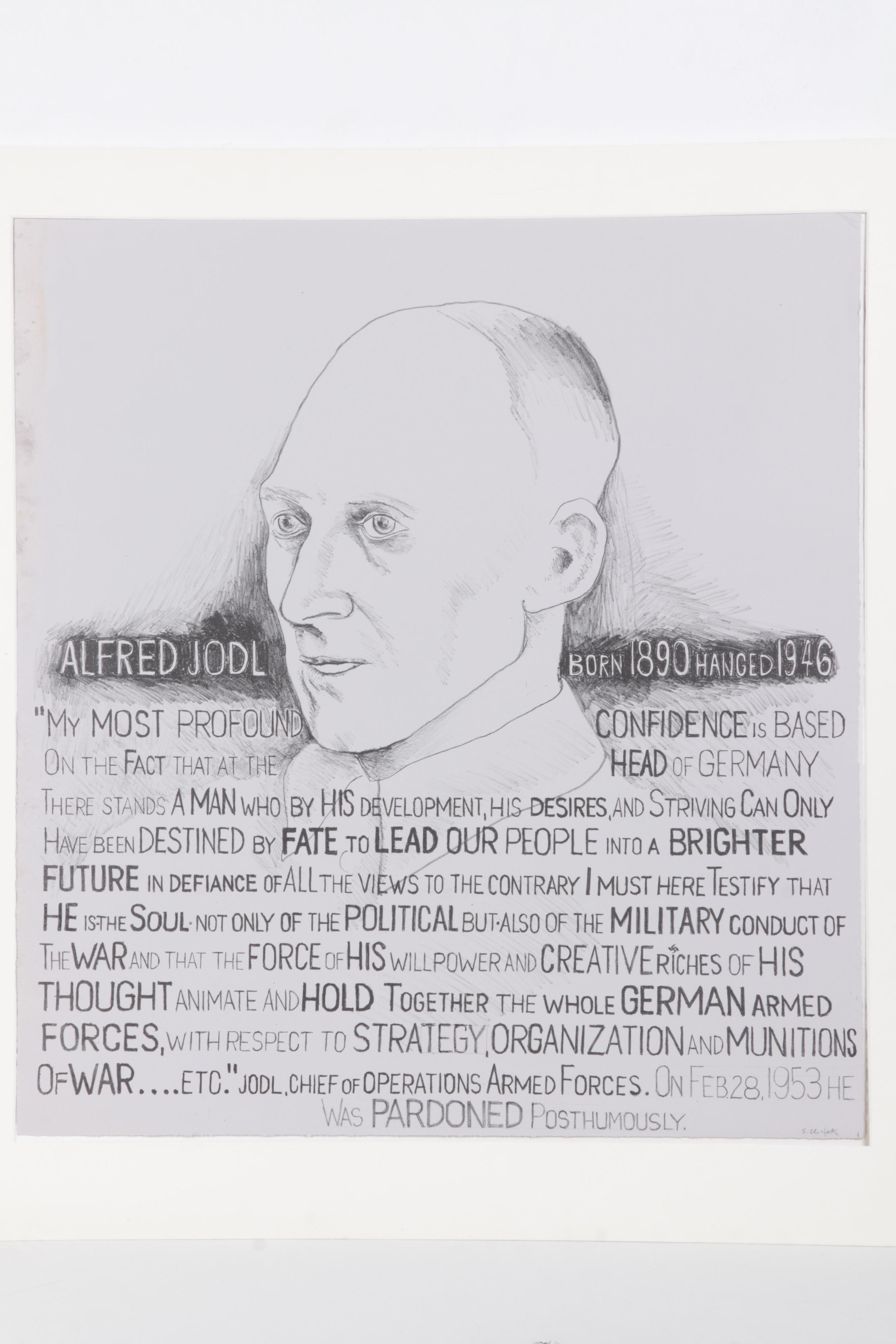 Sidney Chafetz Lithograph "Alfred Jodl," 1991