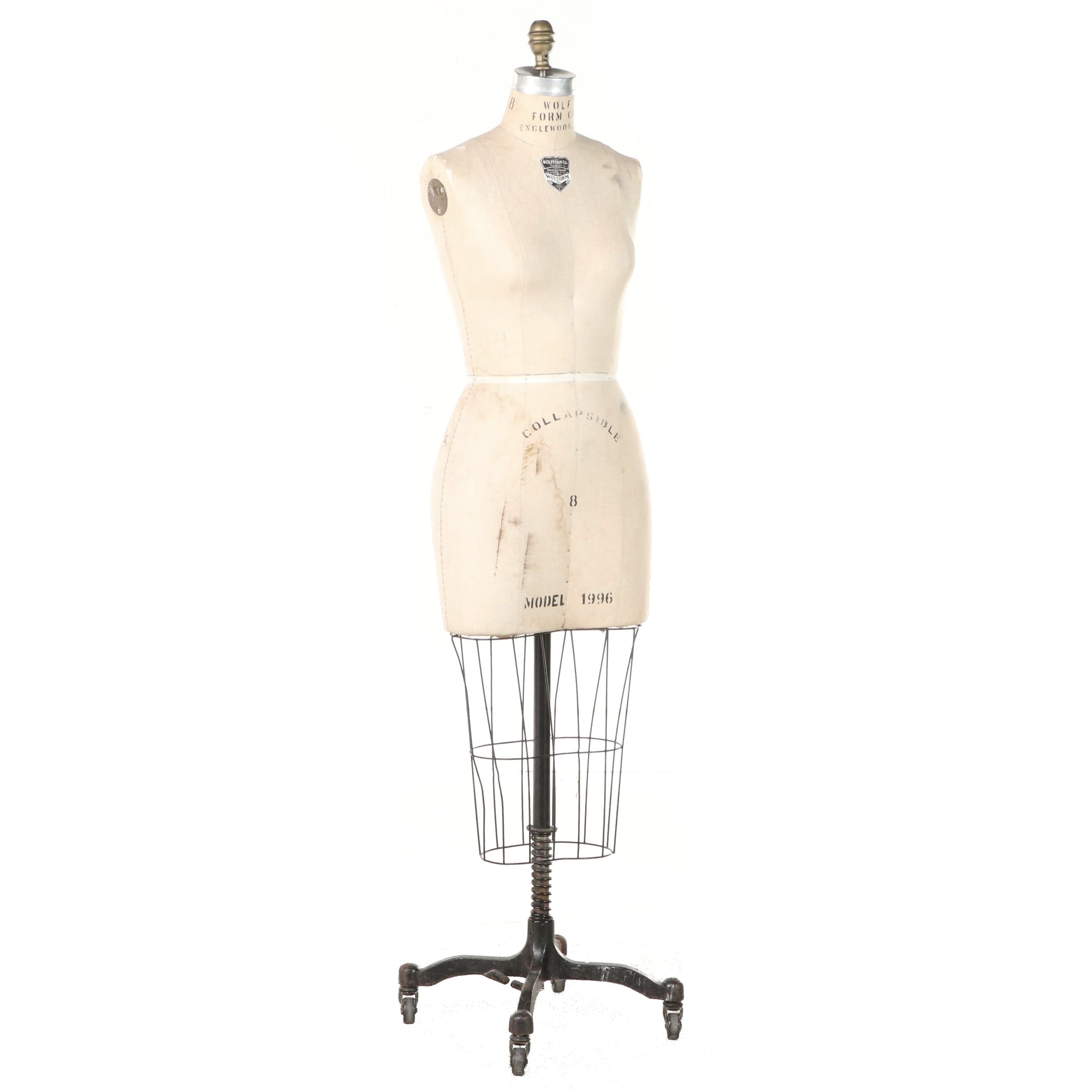 Wolf Form Co. "Model 1996" Female Dress Form, 20th Century
