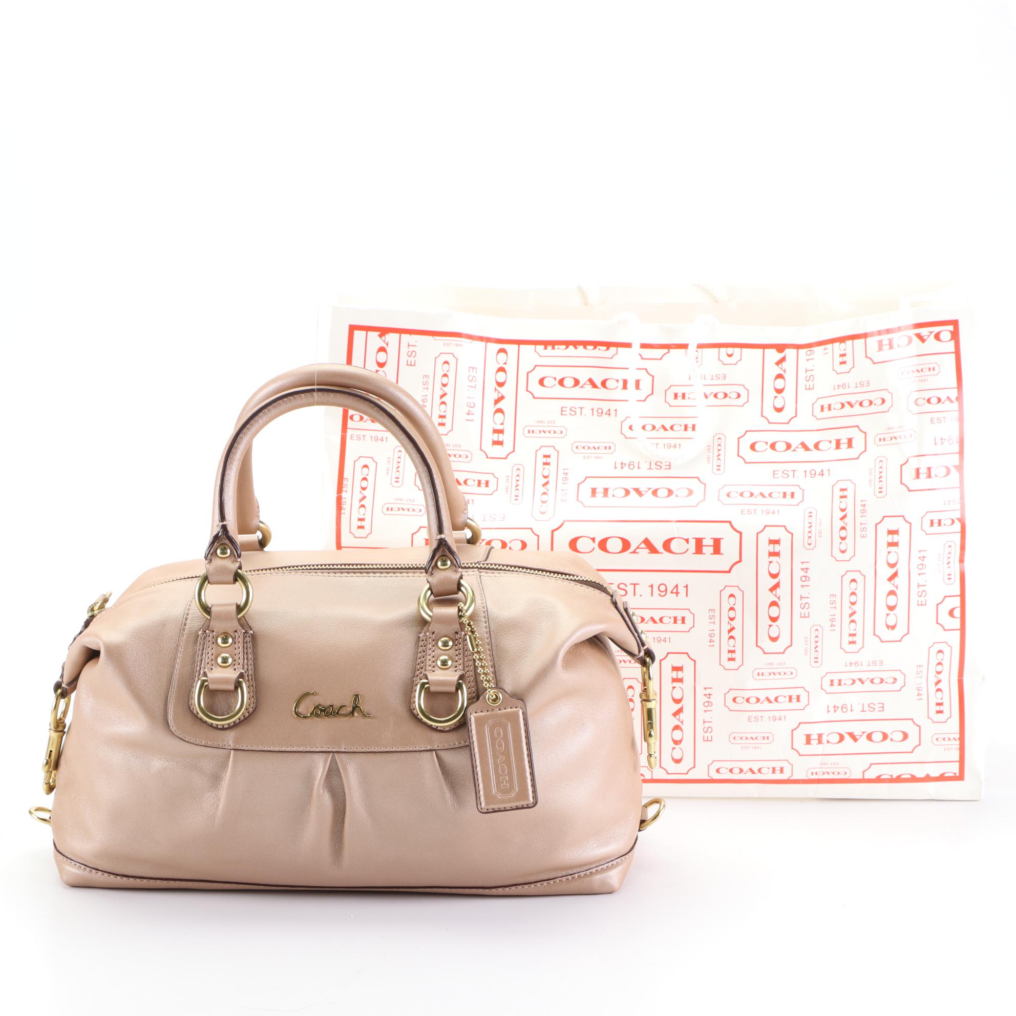 Coach Ashley F15445 Satchel in Leather with Retail Bag