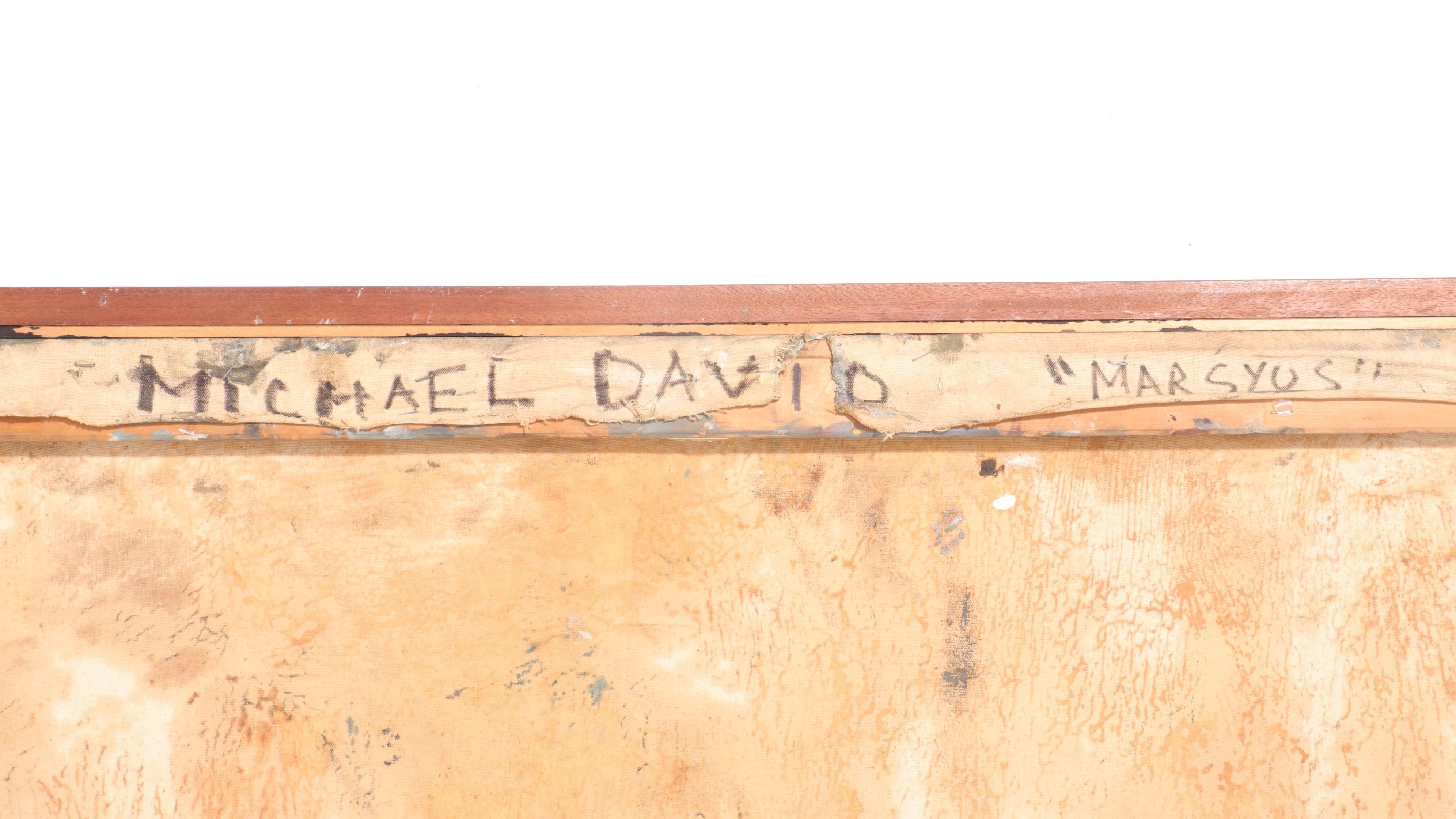 Michael David Encaustic Oil Painting "Marsyus," 1983