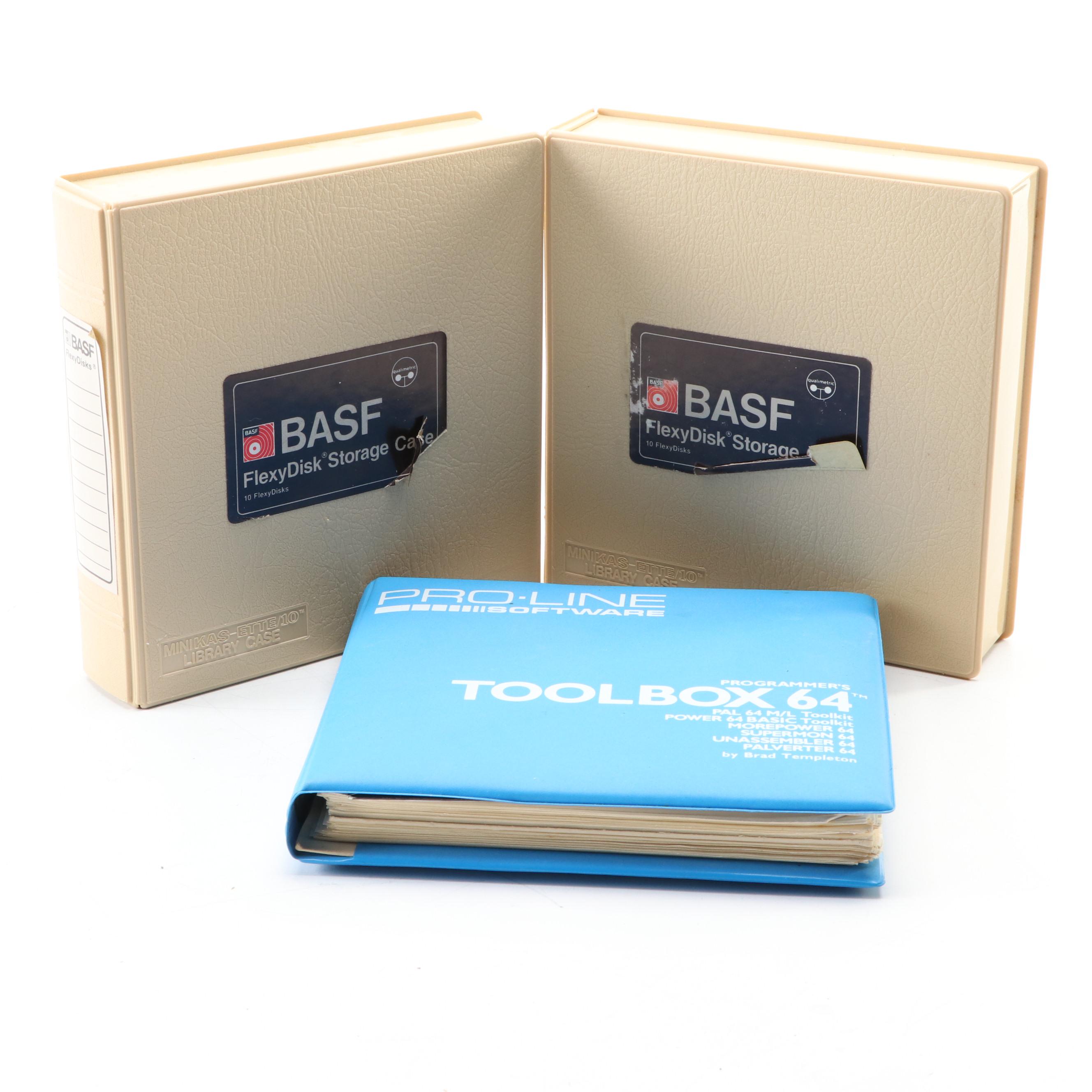 Commodore Floppy Disk Single Drives, Keyboard With Manuals and Accessories