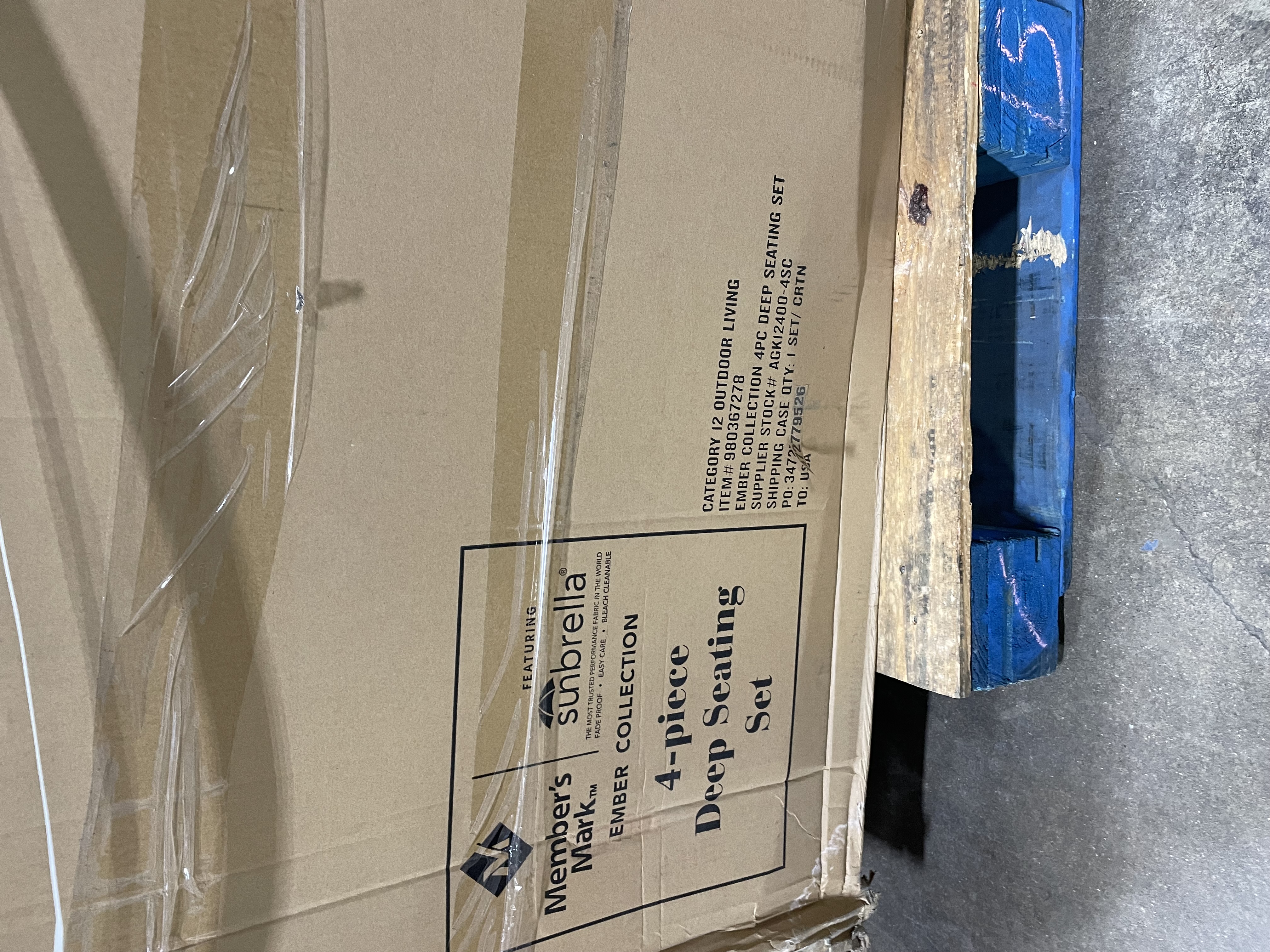 Member's Mark Agio Ember Four-Piece Patio Deep Seating Set