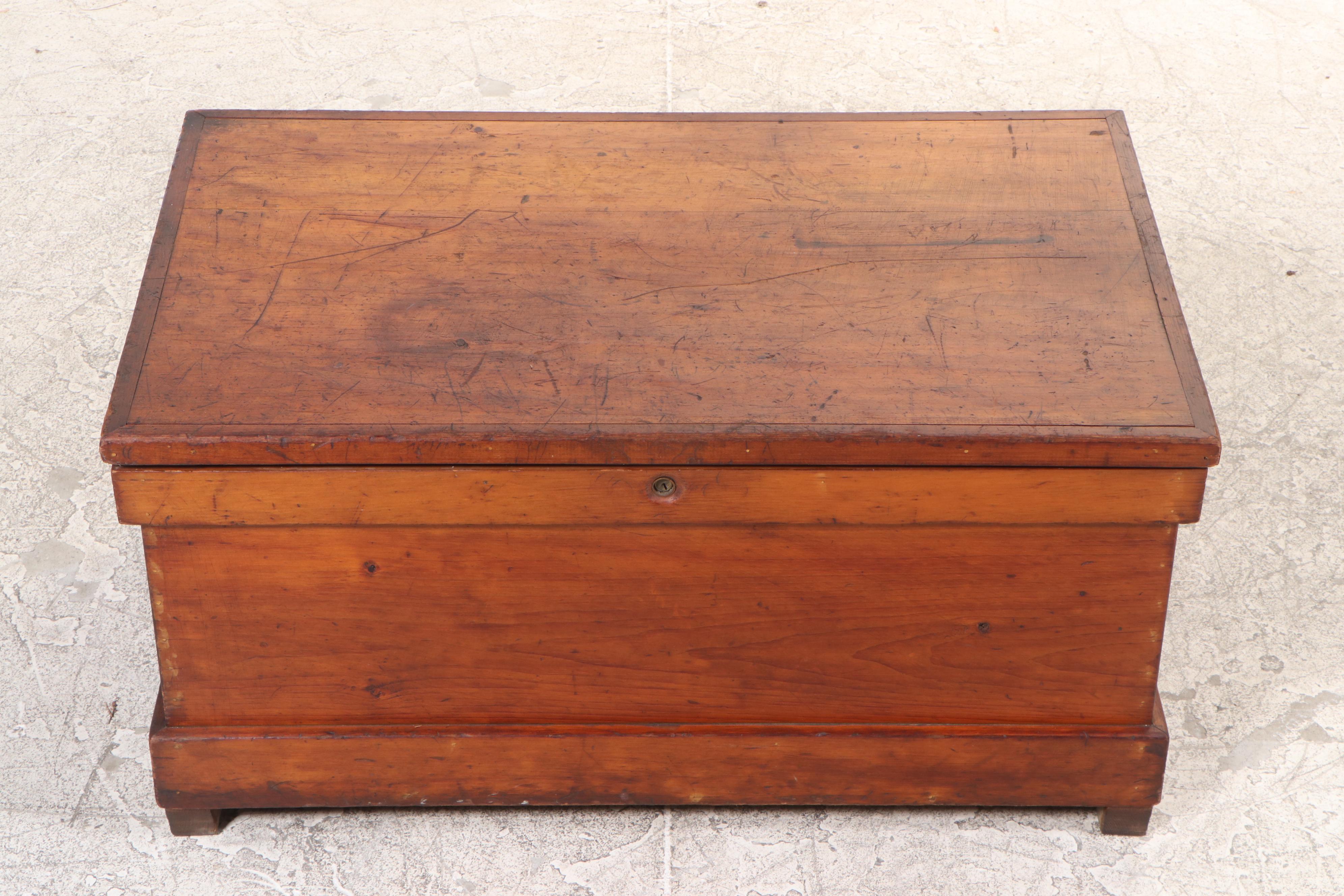 American Primitive Pine Tool Chest, Early 20th Century