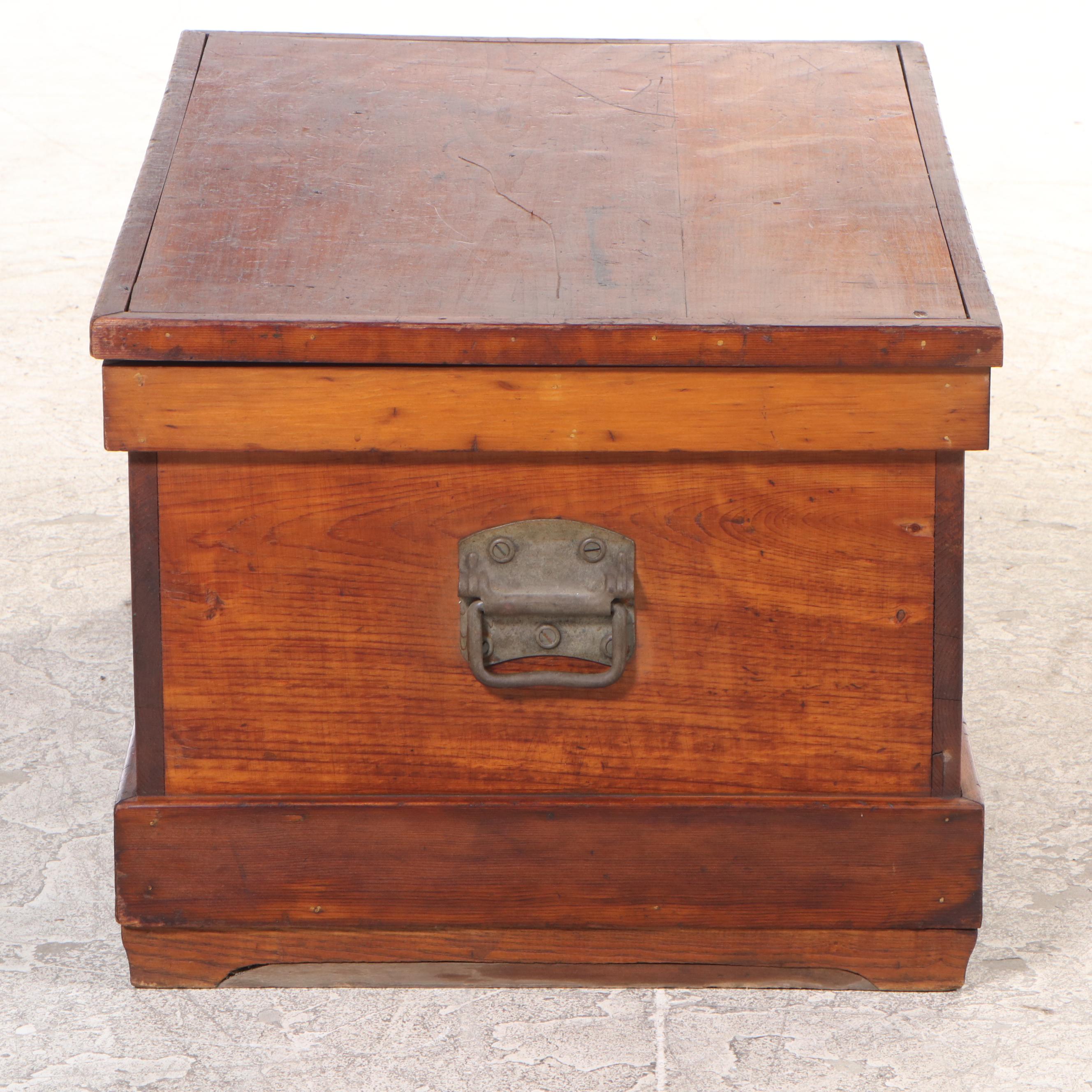 American Primitive Pine Tool Chest, Early 20th Century