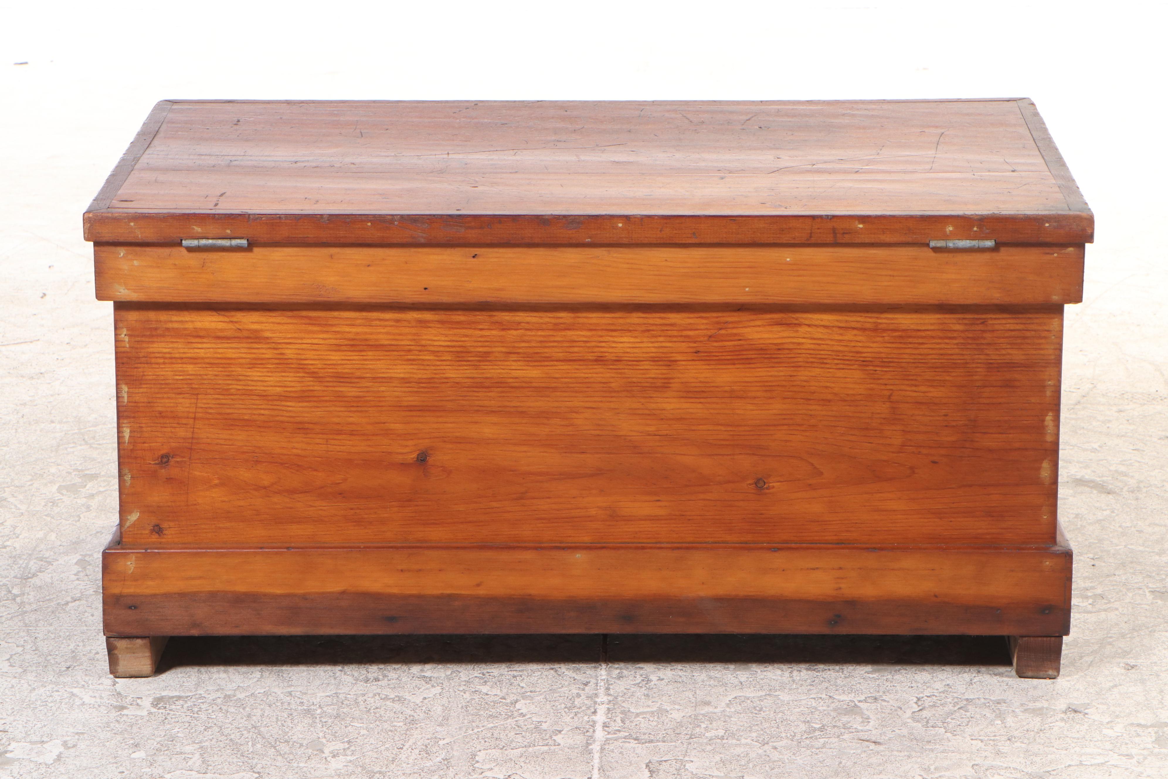 American Primitive Pine Tool Chest, Early 20th Century