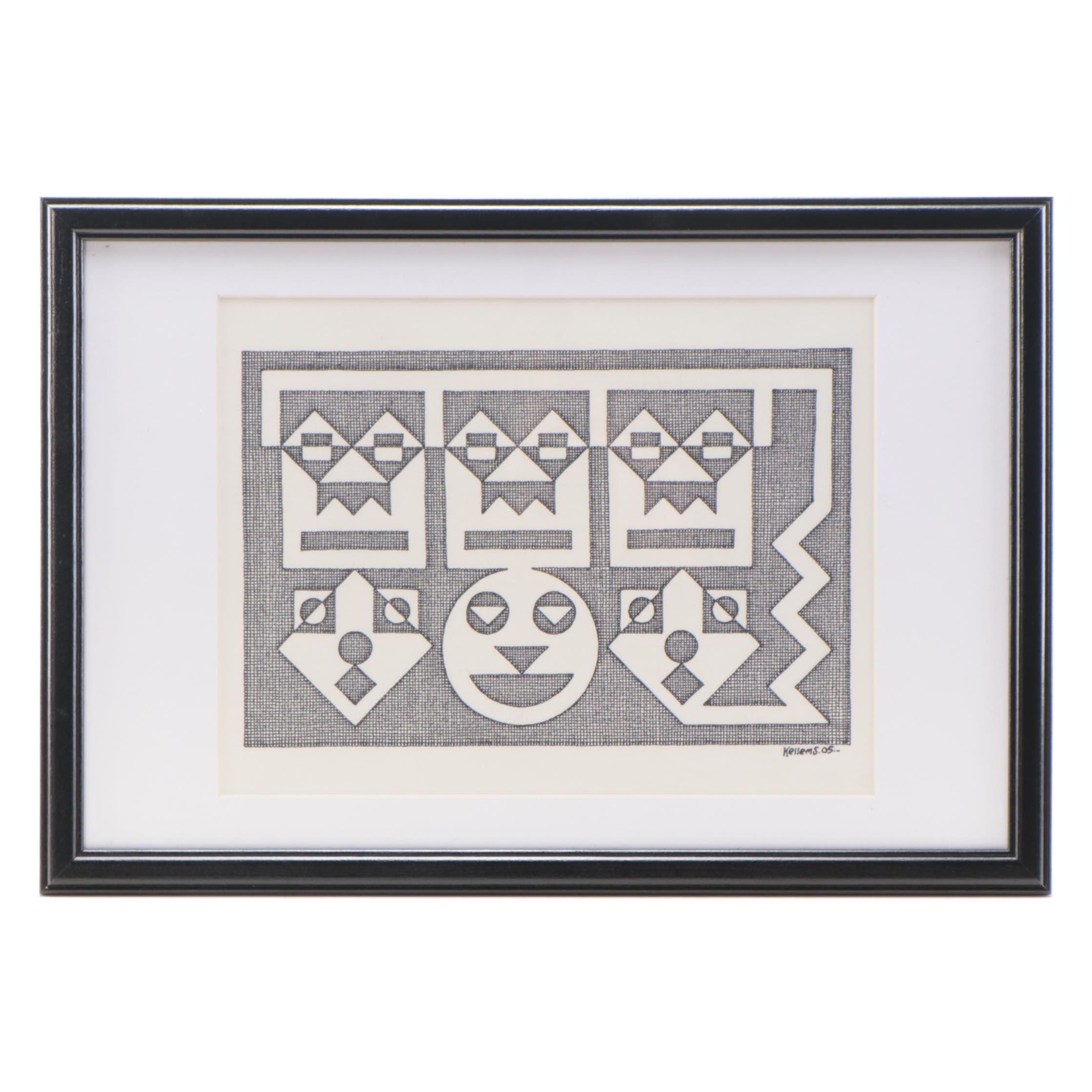 Jerry Kellems Ink Drawing, 2005