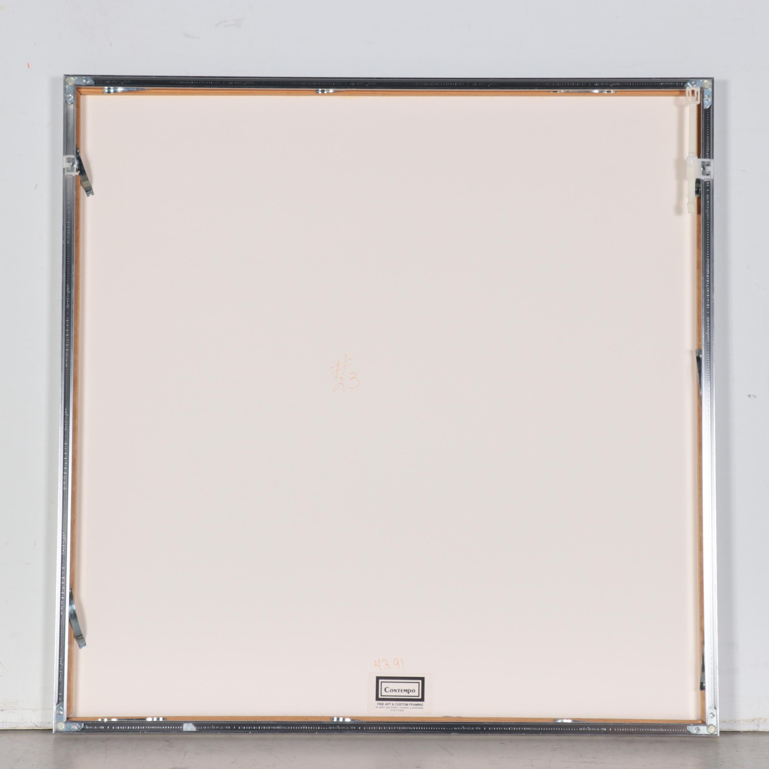 Roger Sayer Abstract Geometric Serigraph, Late 20th Century