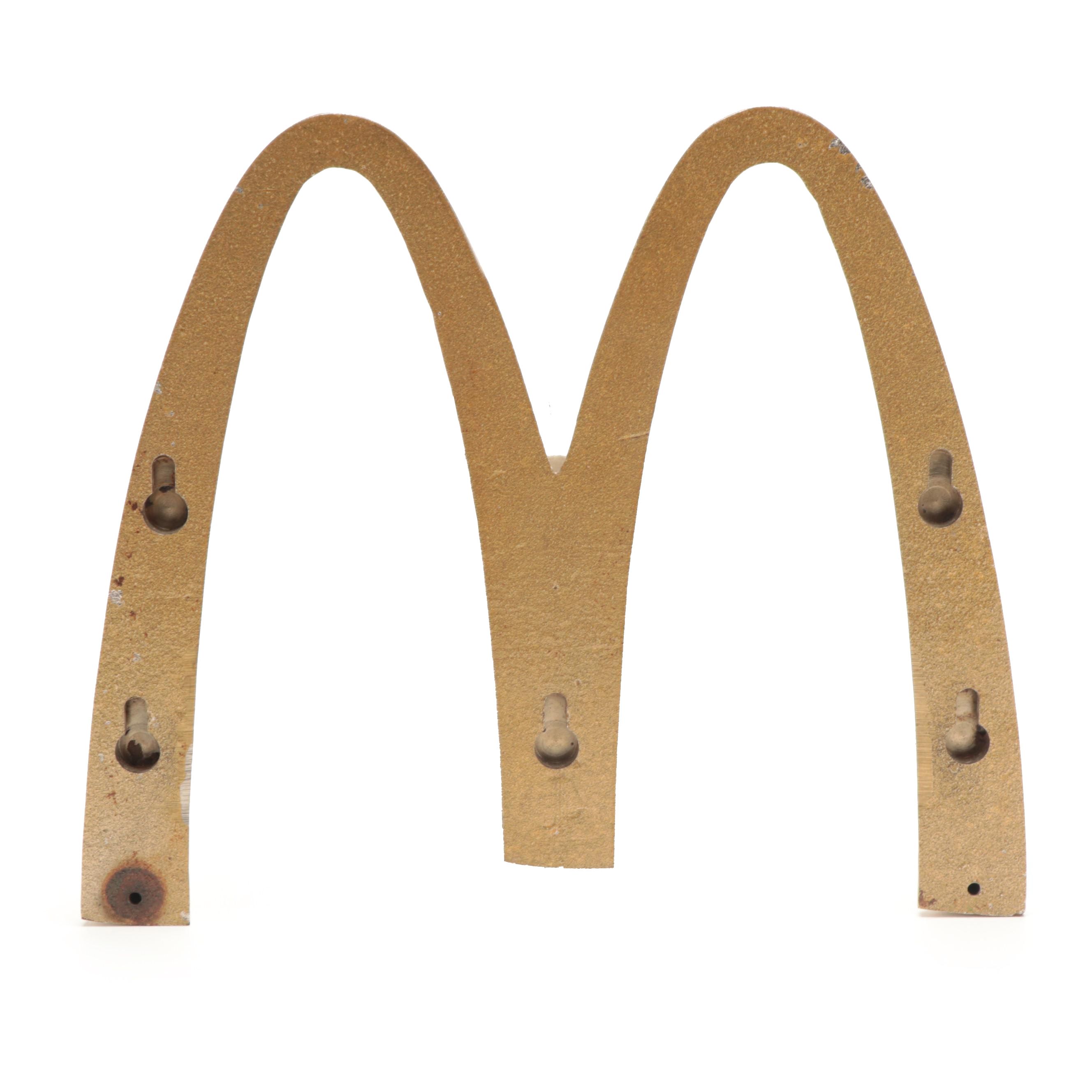 McDonald's "Golden Arches" Brass Wall Hanging Logo
