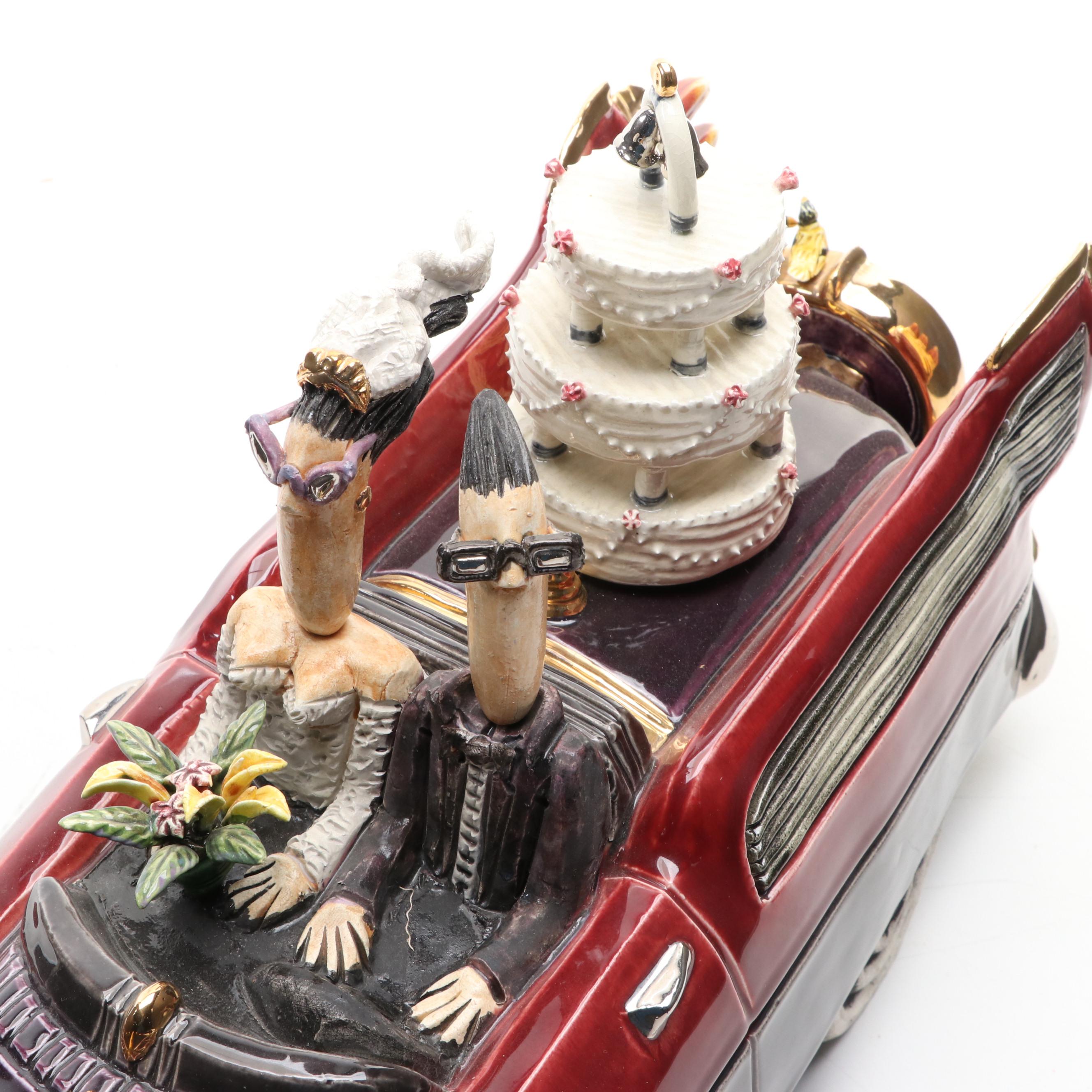 Full Moon Clay Co. Hand-Crafted Ceramic Wedding Figurine