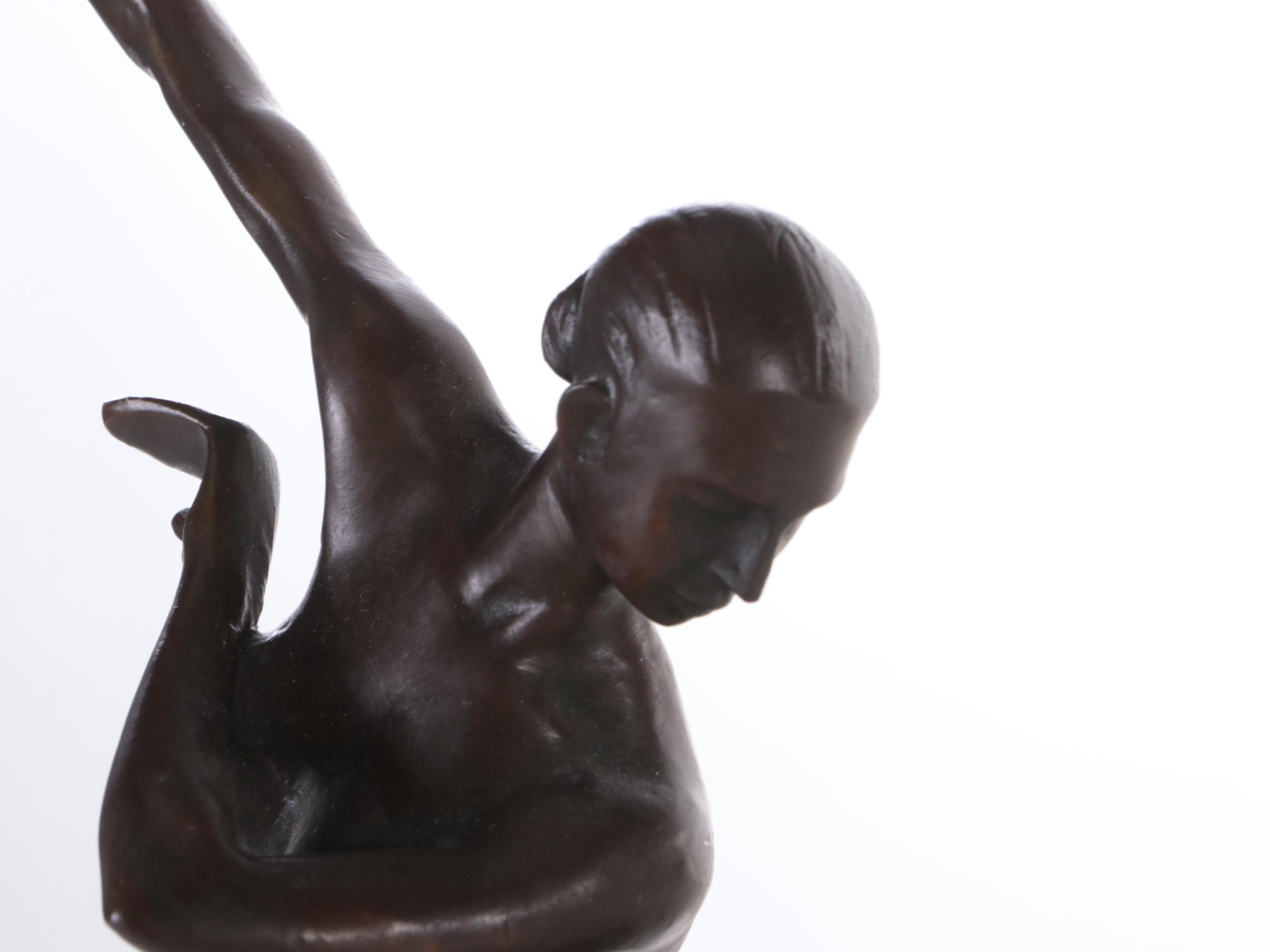 Aldo Vitaleh Bronze Sculpture of Female Dancer
